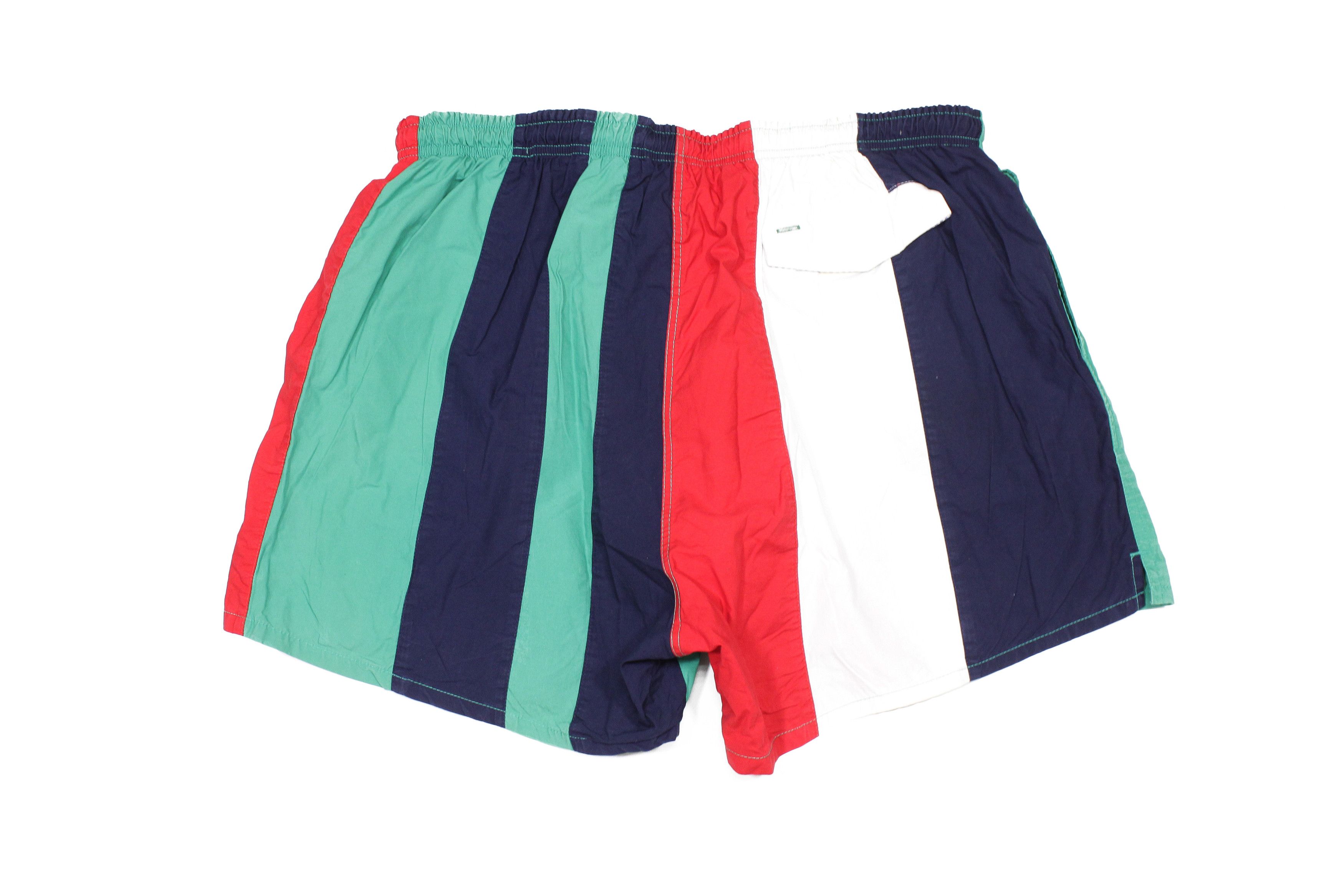 Tommy Hilfiger 90S Logo Striped Swim Shorts Vintage XL Size Size US 36 / EU 52 - 2 Thumbnail