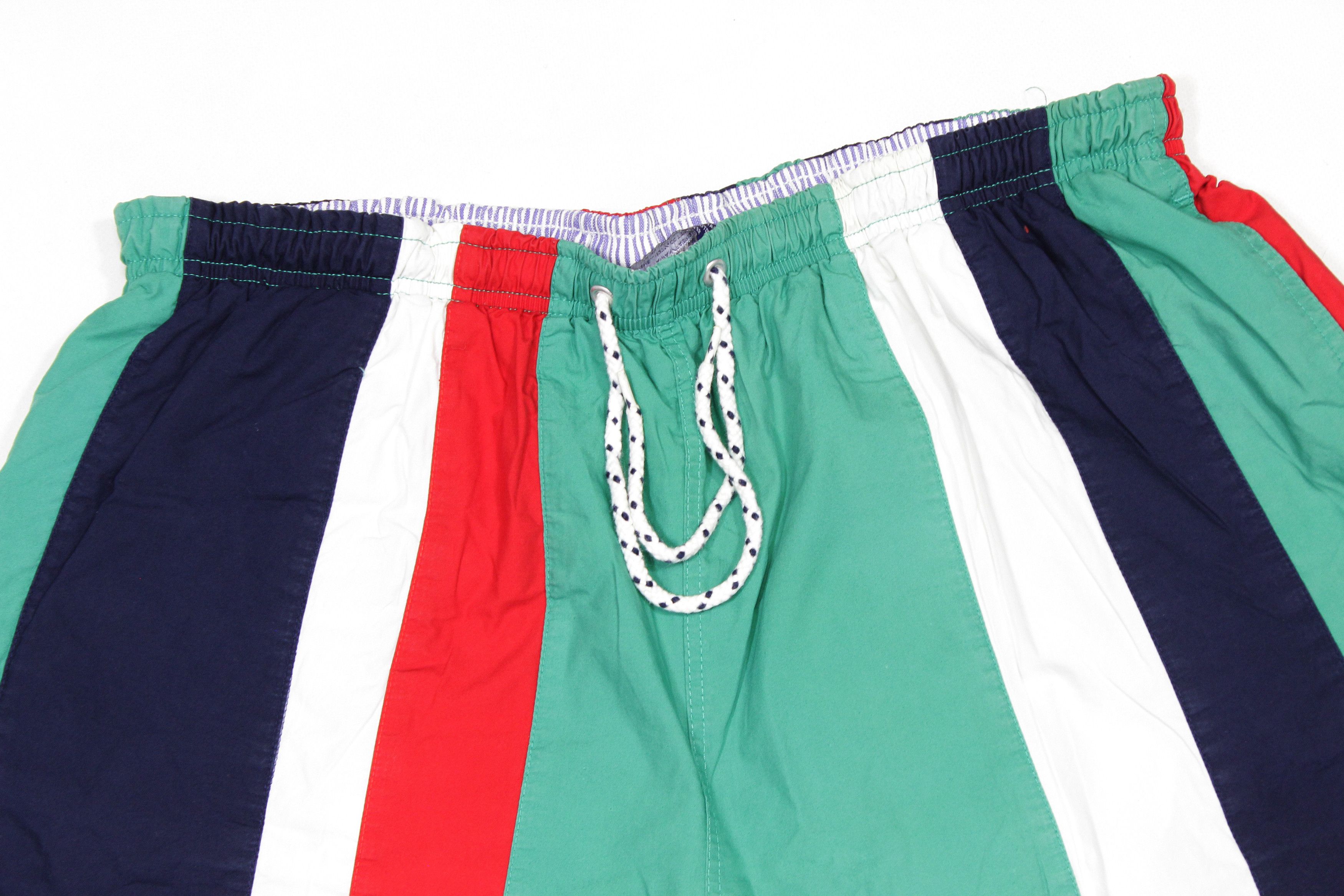 Tommy Hilfiger 90S Logo Striped Swim Shorts Vintage XL Size Size US 36 / EU 52 - 4 Thumbnail
