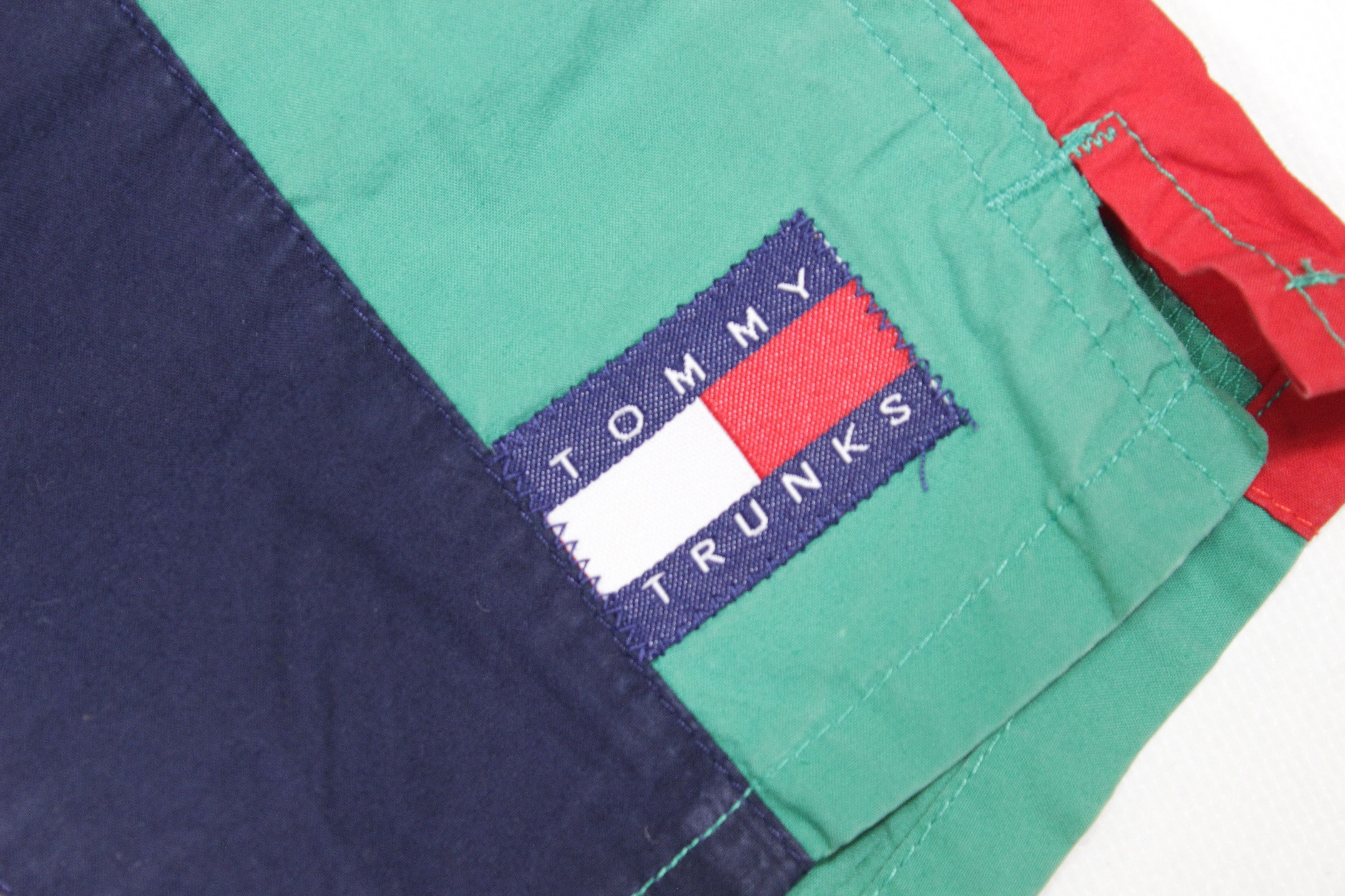 Tommy Hilfiger 90S Logo Striped Swim Shorts Vintage XL Size Size US 36 / EU 52 - 3 Thumbnail