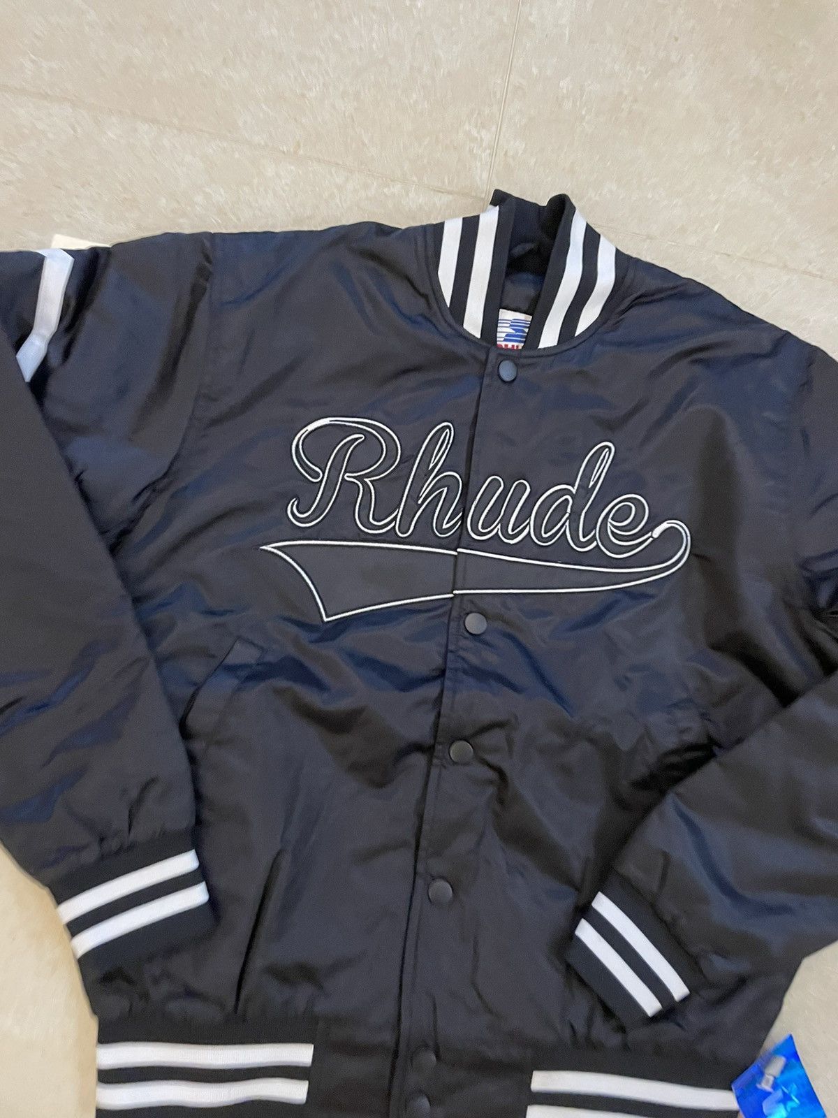 Rhude x orders Starter bomber jacket