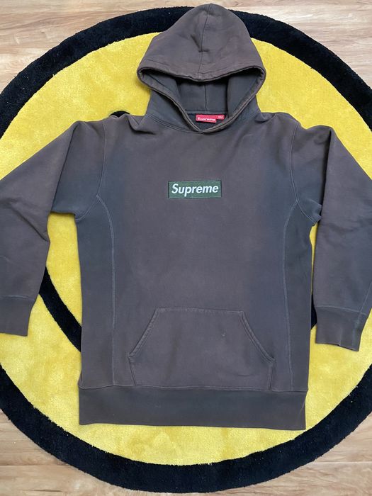 Supreme Vintage Green Supreme Box Logo Hoodie | Grailed