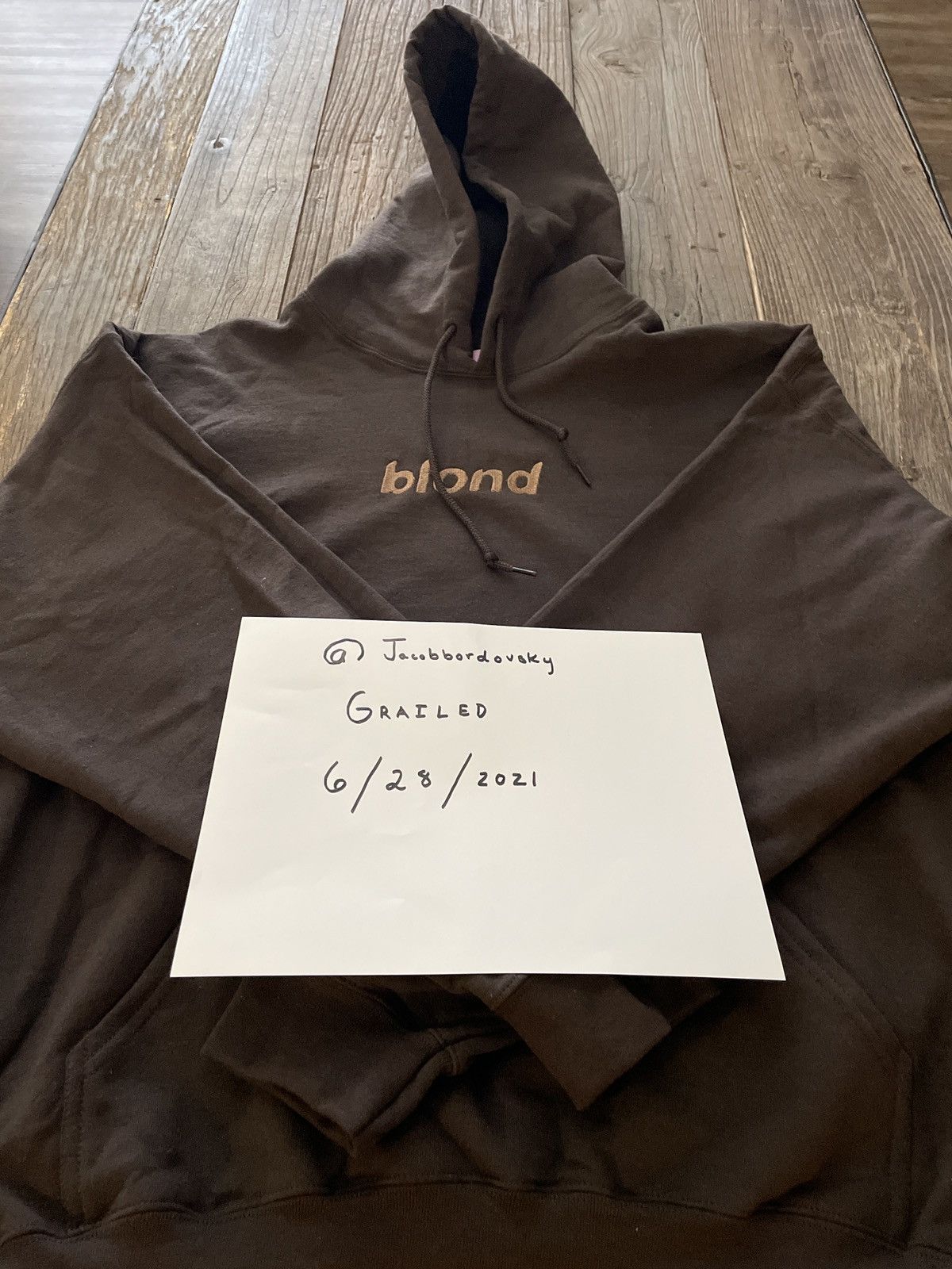 Blond embroidered hoodie hotsell