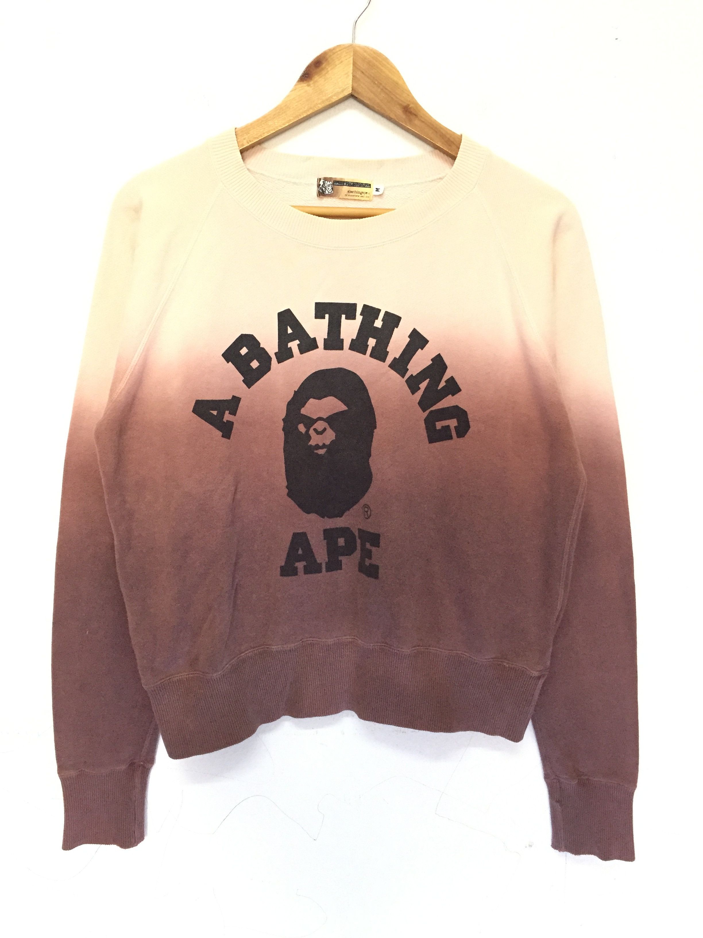 Bape Vintage College Mad Face Gradation Crewneck Size US M / EU 48-50 / 2 - 2 Thumbnail