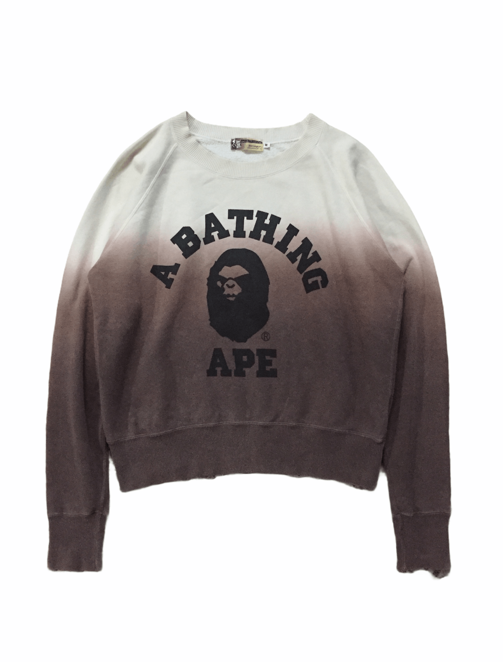 image of Bape Vintage College Gradation Crewneck in Brown, Men's (Size Medium)
