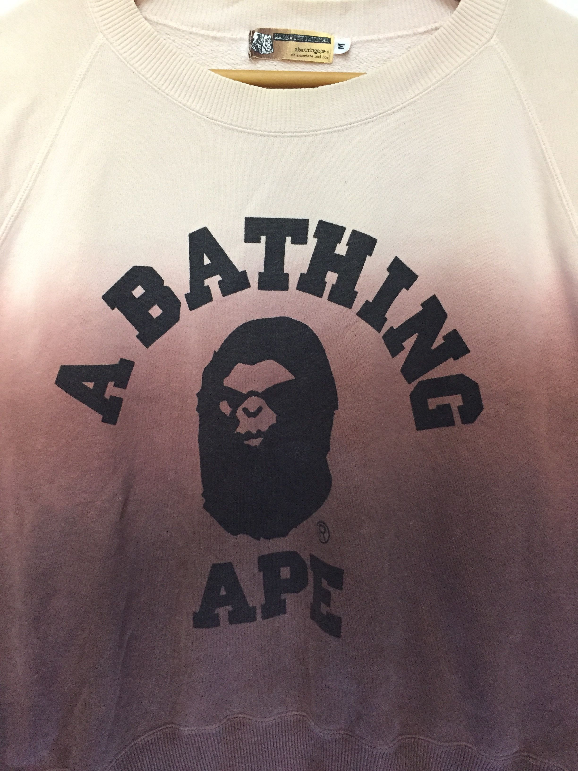 Bape Vintage College Mad Face Gradation Crewneck Size US M / EU 48-50 / 2 - 3 Thumbnail