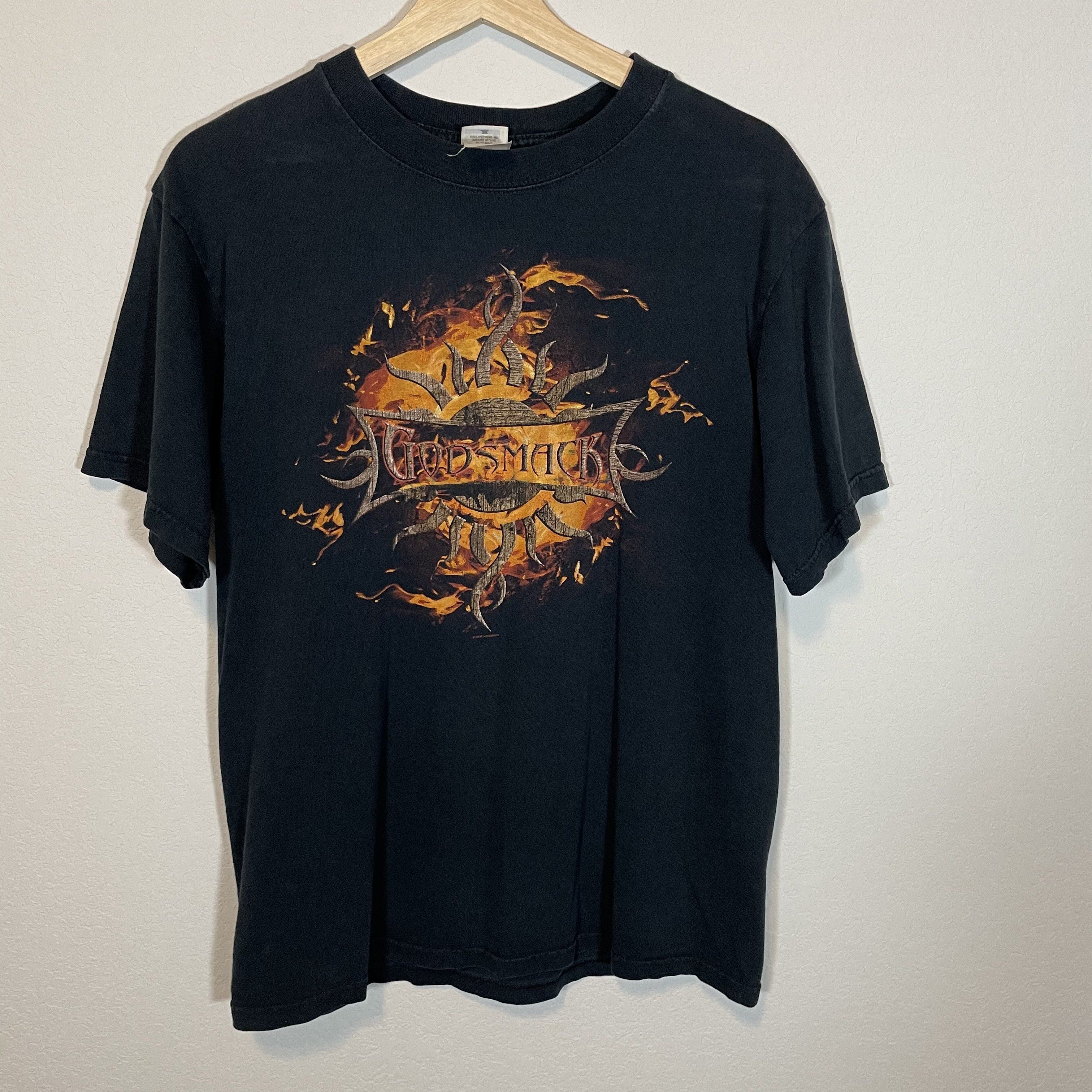 Vintage y2k Godsmack Flames Band Shirt | Grailed