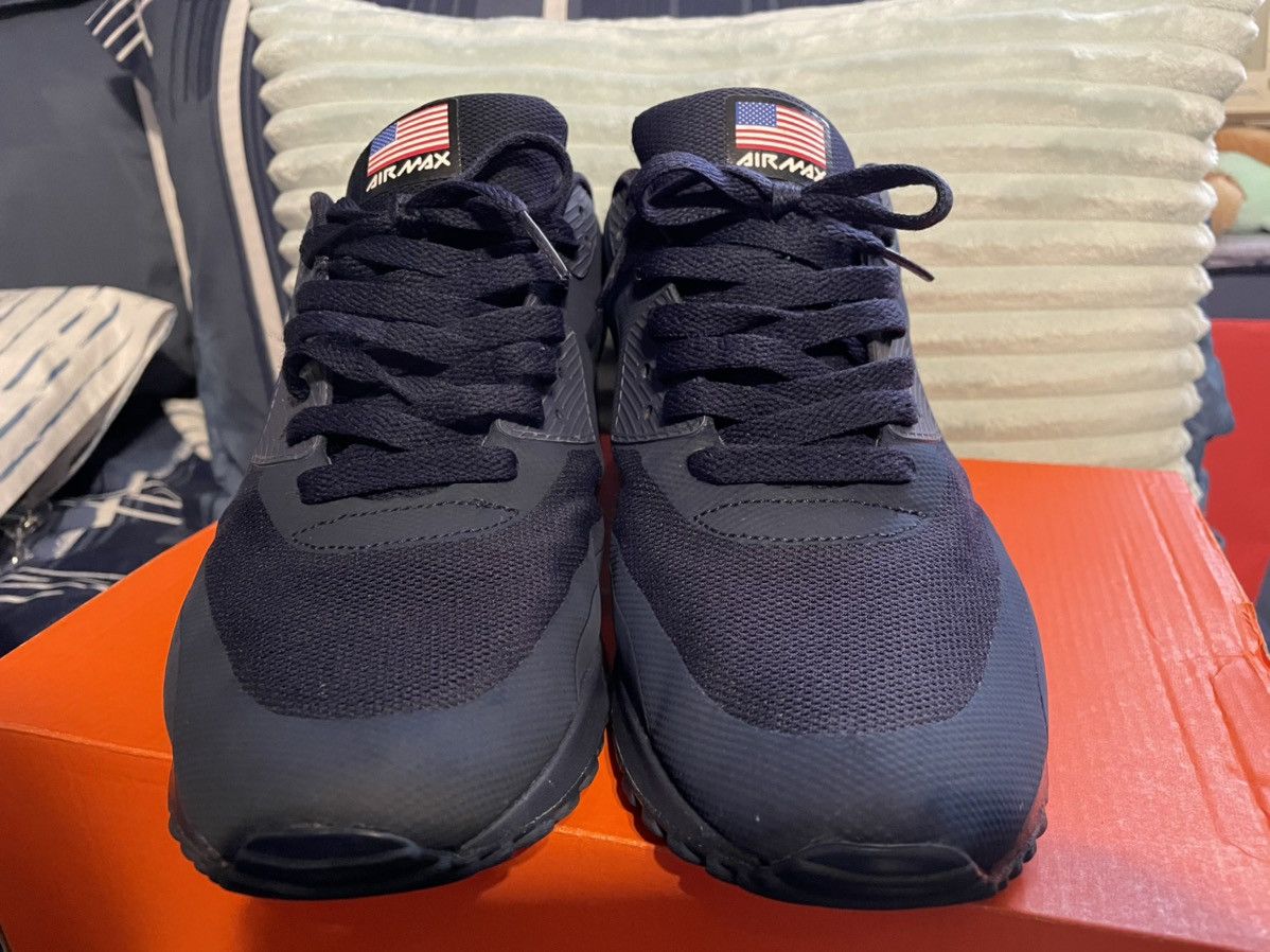 国内配送 NIKE AIR MAX 90 HYP QS INDEPENDENCE DAY NAVY Nike Air Max 90 Hyperfuse Independence Day USA QS Midnight