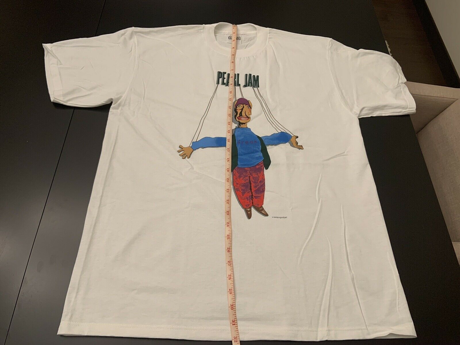 Hanes Rare Vintage Pearl Jam 1994 Freak Tour T-Shirt Size US XL / EU 56 / 4 - 8 Thumbnail
