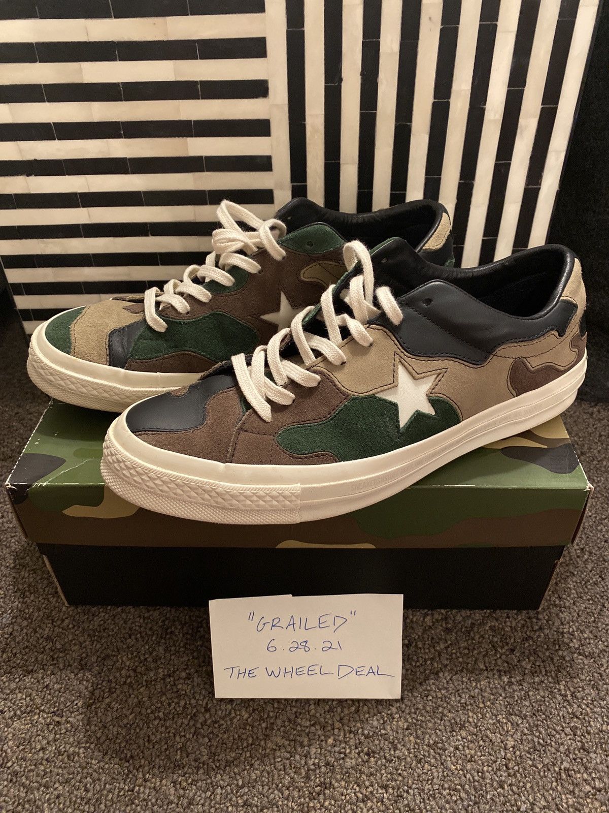 Converse Sneakersnstuff x Converse One Star Camo Grailed