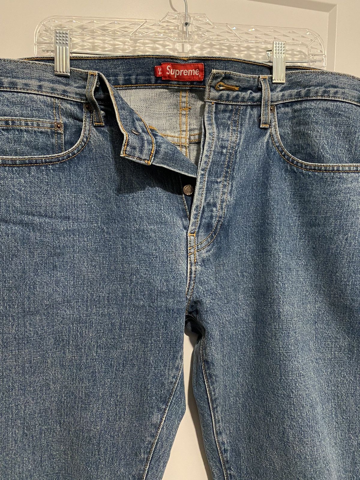 Supreme Stonewashed Selvedge Denim Jeans Size US 34 / EU 50 - 3 Thumbnail