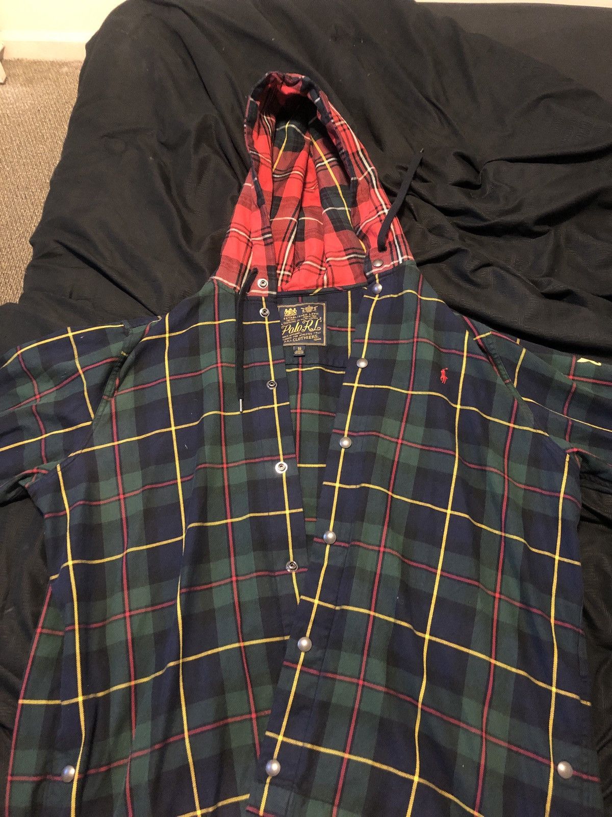 Polo Ralph Lauren Polo Ralph Lauren ST. ANDREWS 3 Hooded Twill Plaid Shirt Size US XL / EU 56 / 4 - 1 Thumbnail