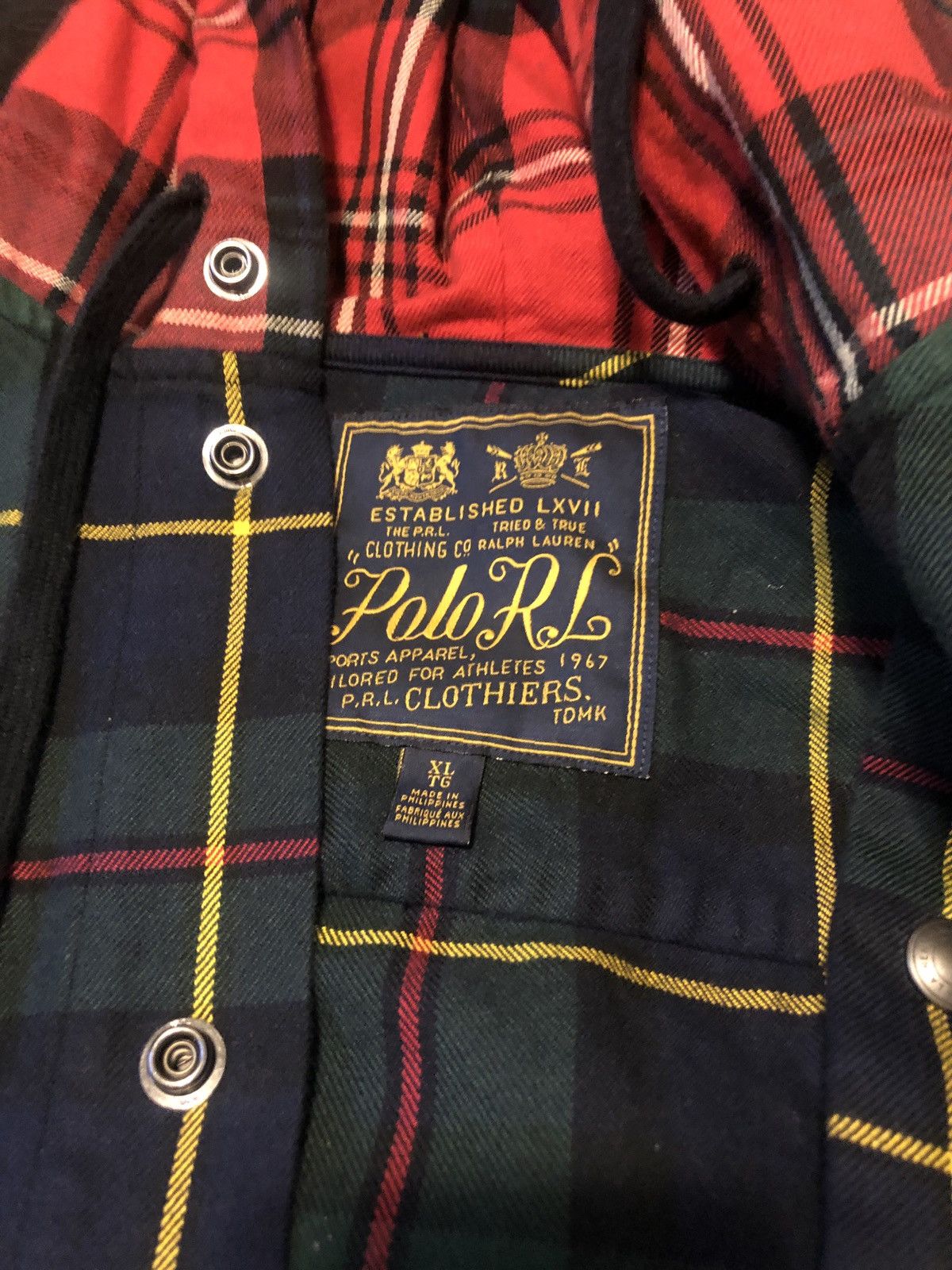 Polo Ralph Lauren Polo Ralph Lauren ST. ANDREWS 3 Hooded Twill Plaid Shirt Size US XL / EU 56 / 4 - 3 Thumbnail