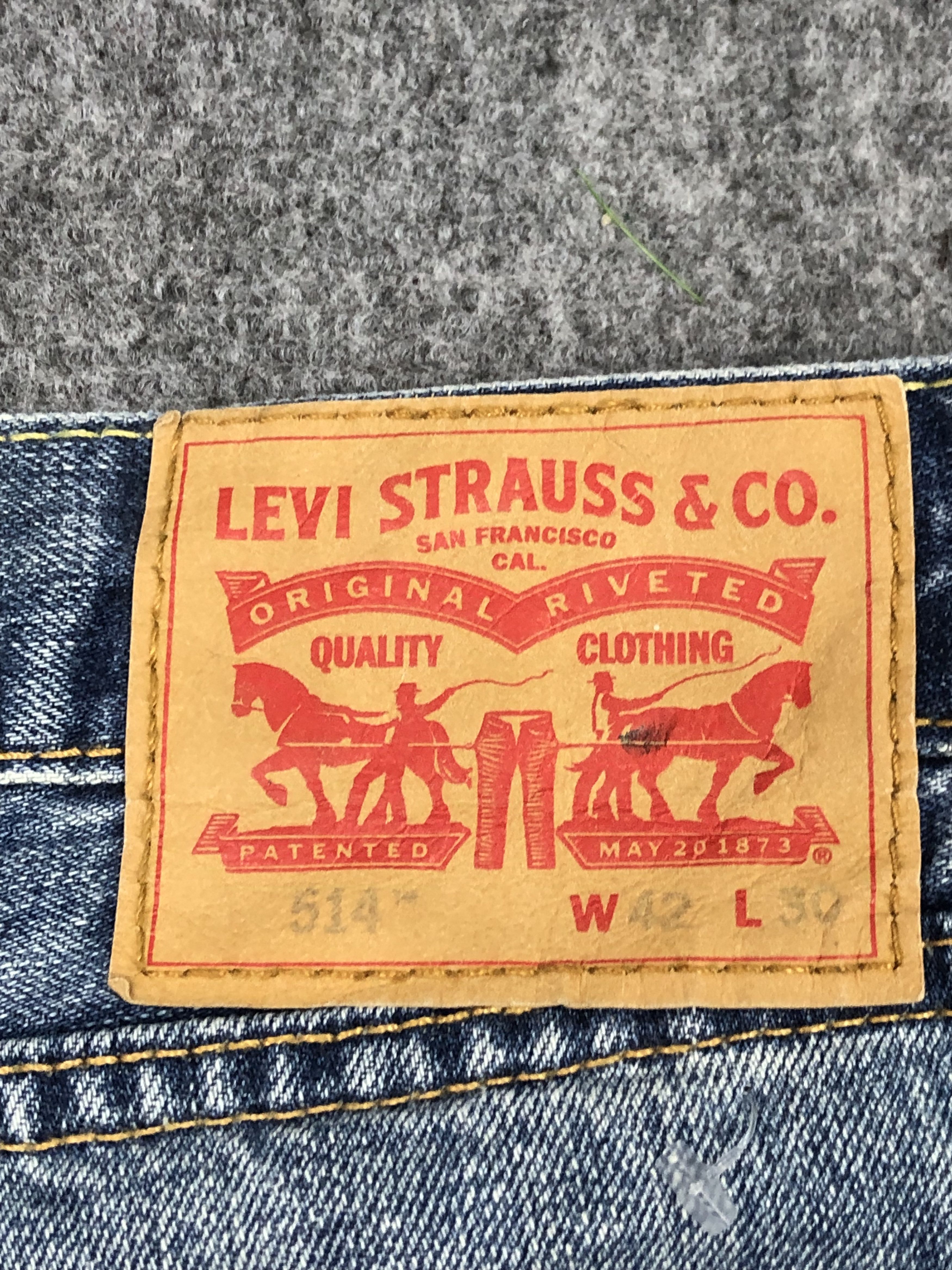 Levi's Vintage Distressed Levis 514 Blue Denim Jeans DP0358 Size US 44 / EU 60 - 5 Thumbnail