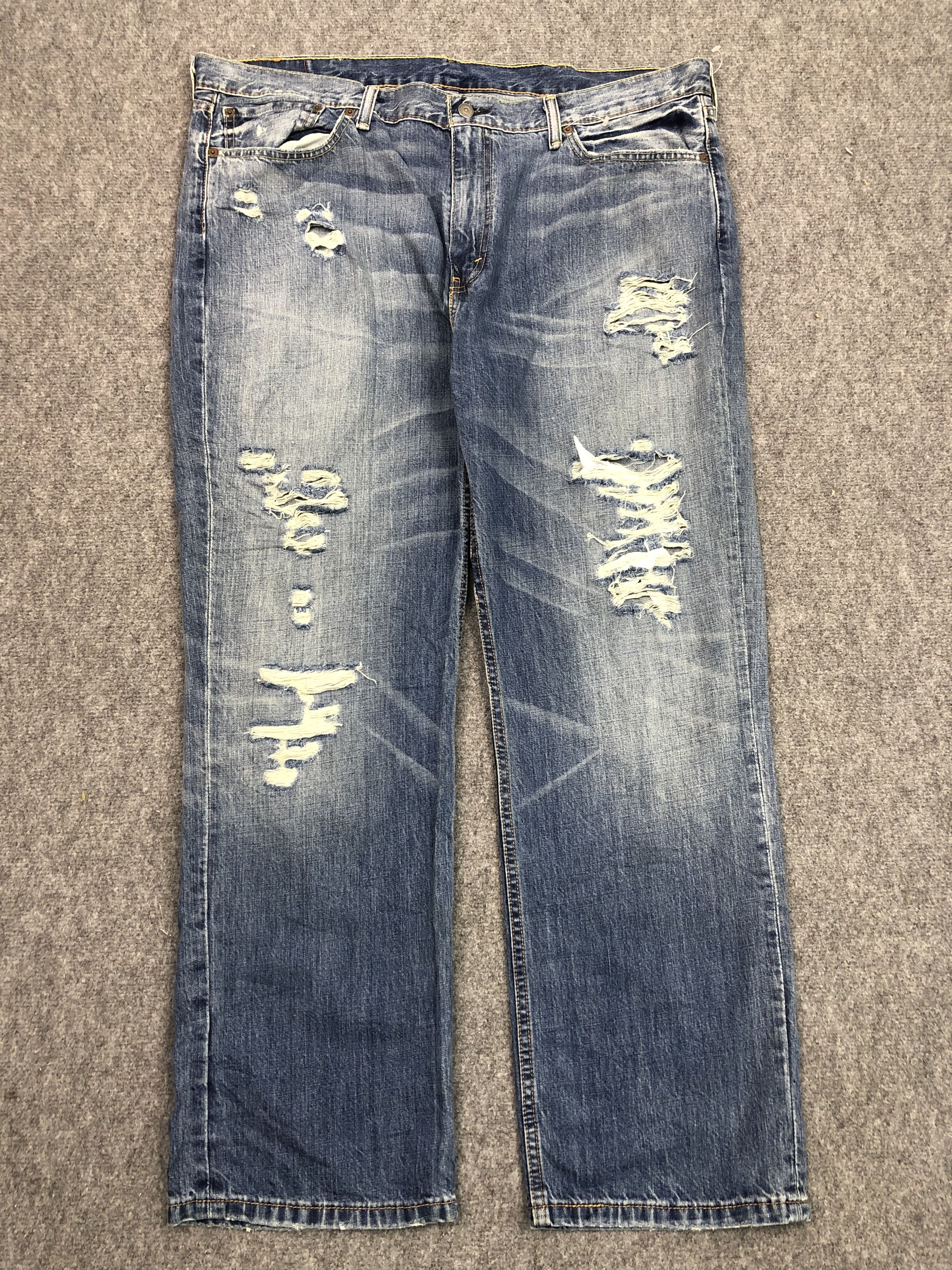 Levi's Vintage Distressed Levis 514 Blue Denim Jeans DP0358 Size US 44 / EU 60 - 1 Thumbnail