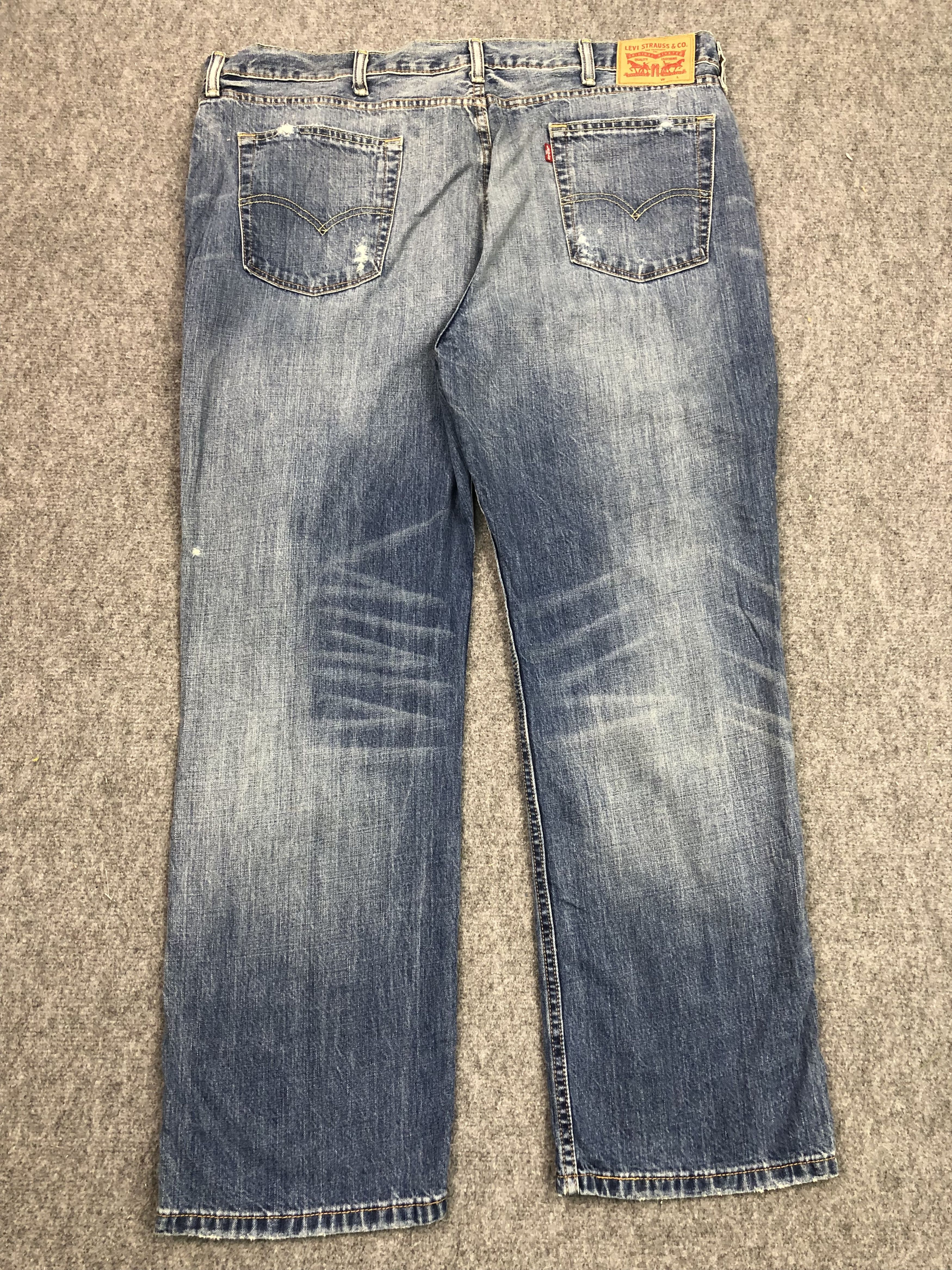 Levi's Vintage Distressed Levis 514 Blue Denim Jeans DP0358 Size US 44 / EU 60 - 2 Thumbnail