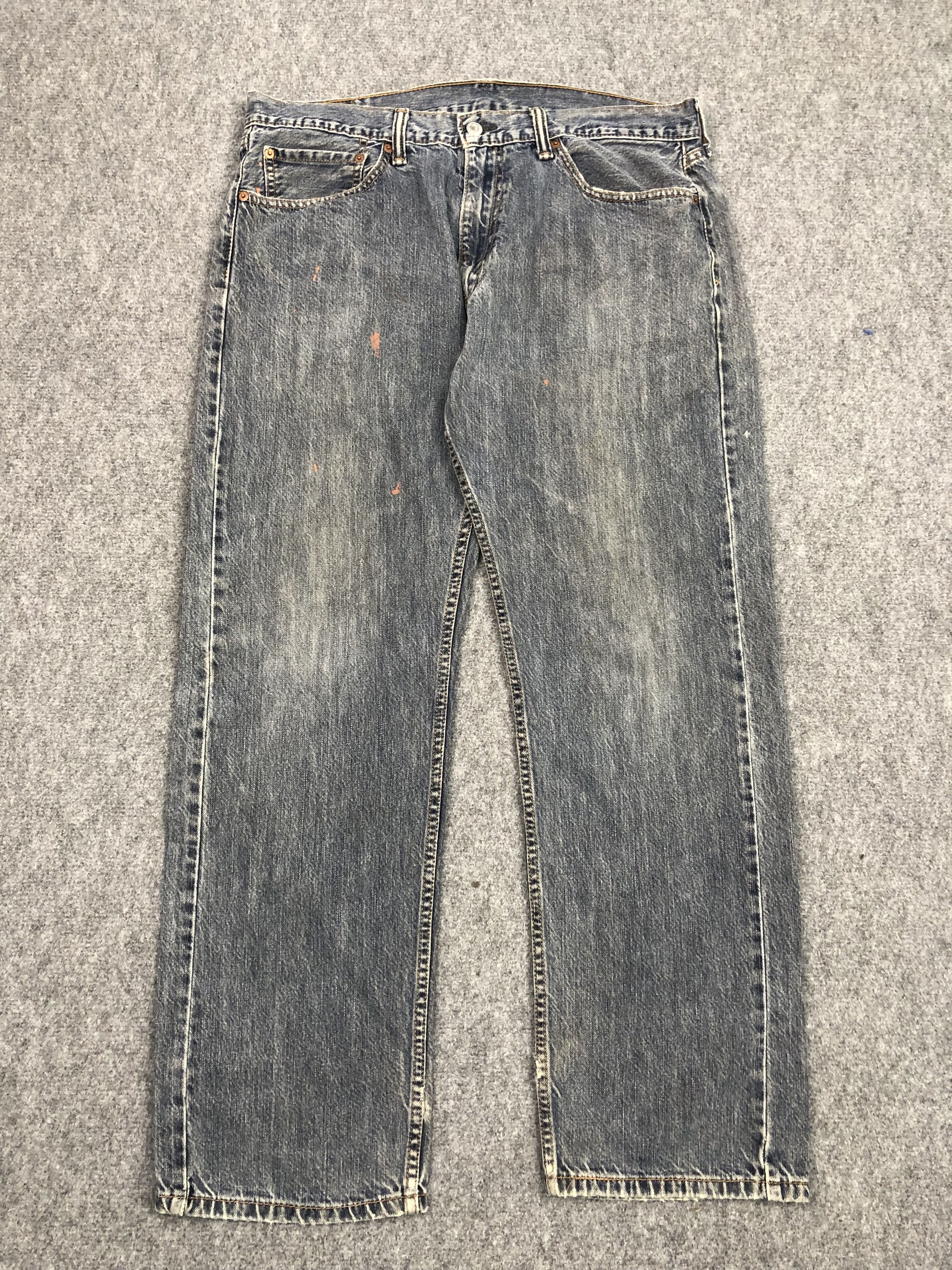 image of Levis 505 Regular Fit Faded Denim in Blue Denim, Men's (Size 36)