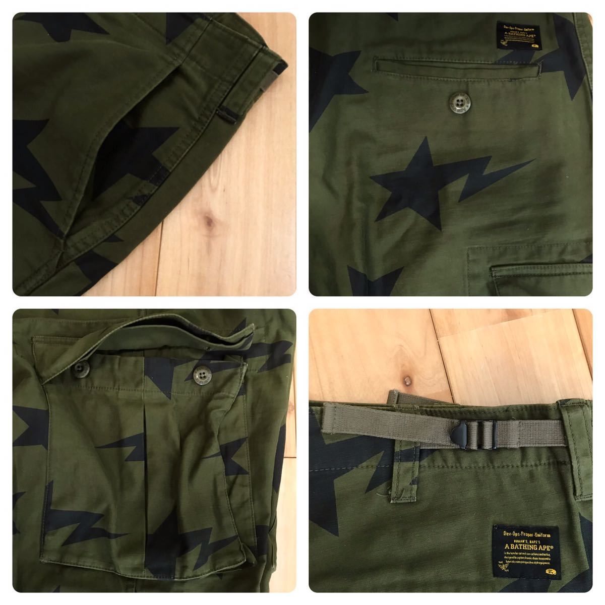 Bape BAPE Star Cargo Pants Khaki ★size L Size US 34 / EU 50 - 8 Thumbnail