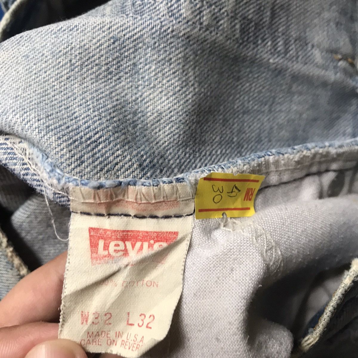 Levi's Vintage Clothing RARE🔥LEVIS 517 ORANGE TAG BOOT CUT SKULL ART DENIM PANTS Size US 30 / EU 46 - 20 Thumbnail