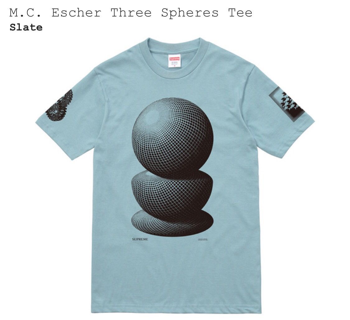 Supreme M.C. Escher Three Spheres Tee | Grailed 