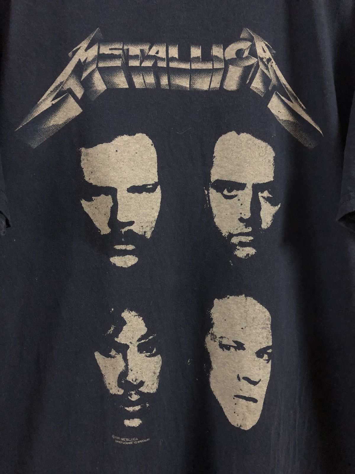 Metallica × Vintage Vintage 90s Mettalica Rock Band Potret Brockum Tee Shirt Size US L / EU 52-54 / 3 - 4 Thumbnail