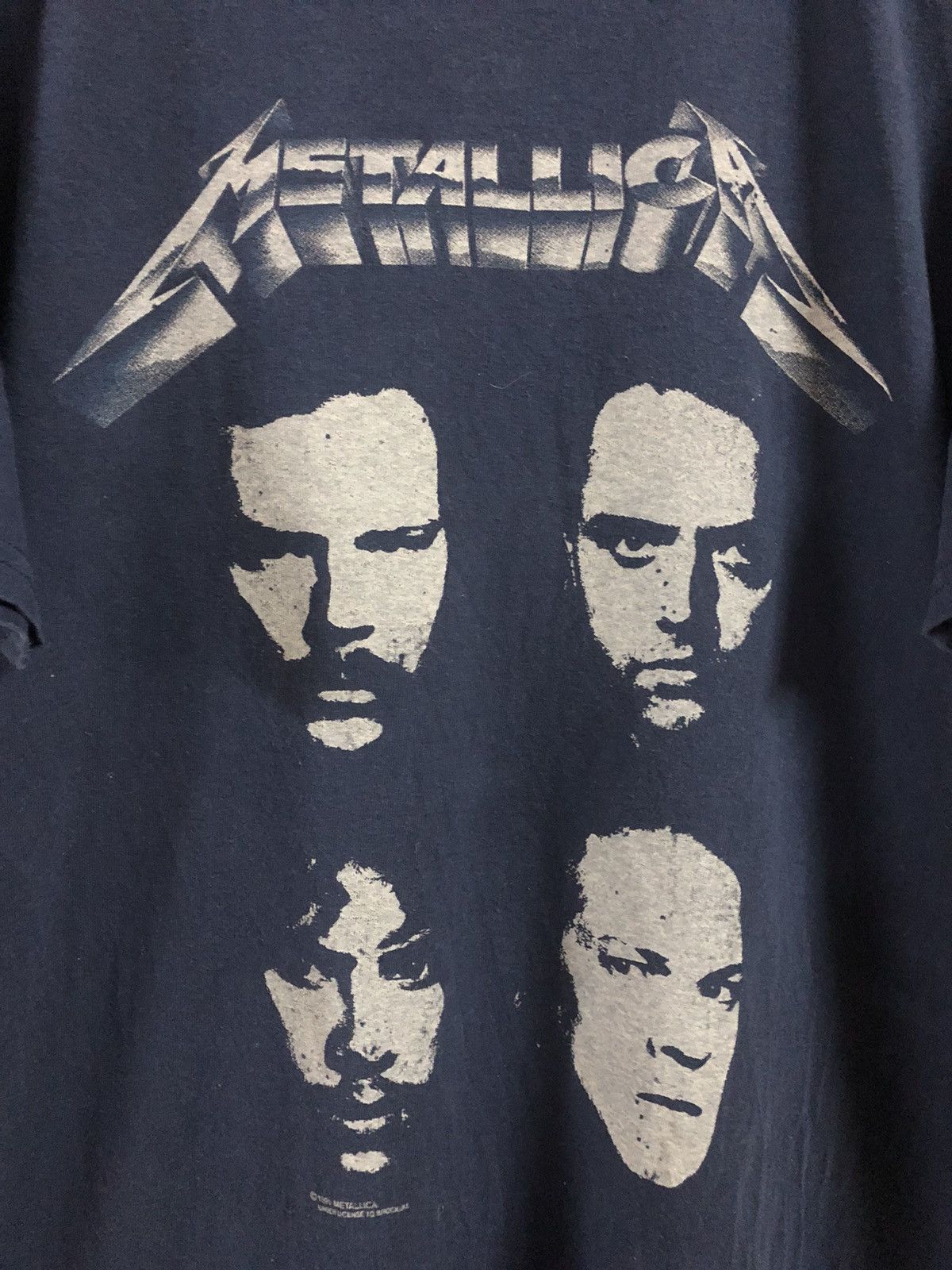 Metallica × Vintage Vintage 90s Mettalica Rock Band Potret Brockum Tee Shirt Size US L / EU 52-54 / 3 - 2 Thumbnail