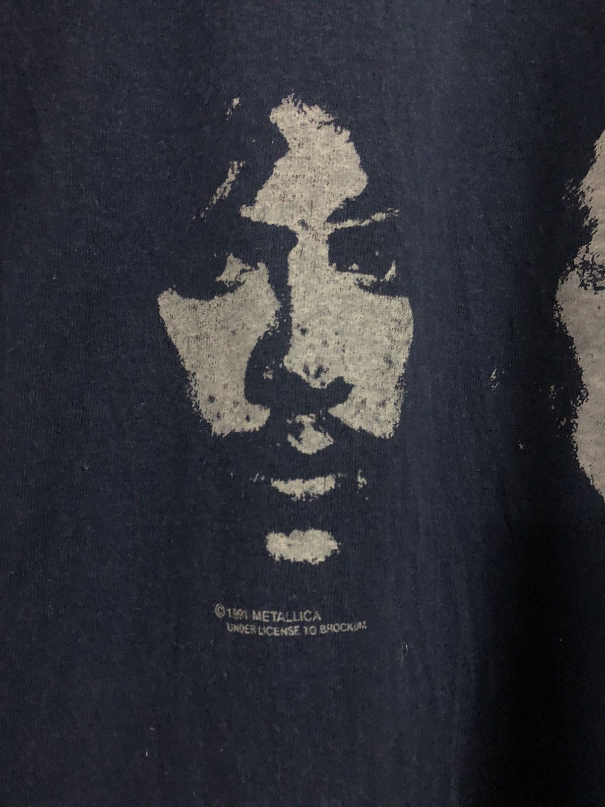 Metallica × Vintage Vintage 90s Mettalica Rock Band Potret Brockum Tee Shirt Size US L / EU 52-54 / 3 - 3 Thumbnail