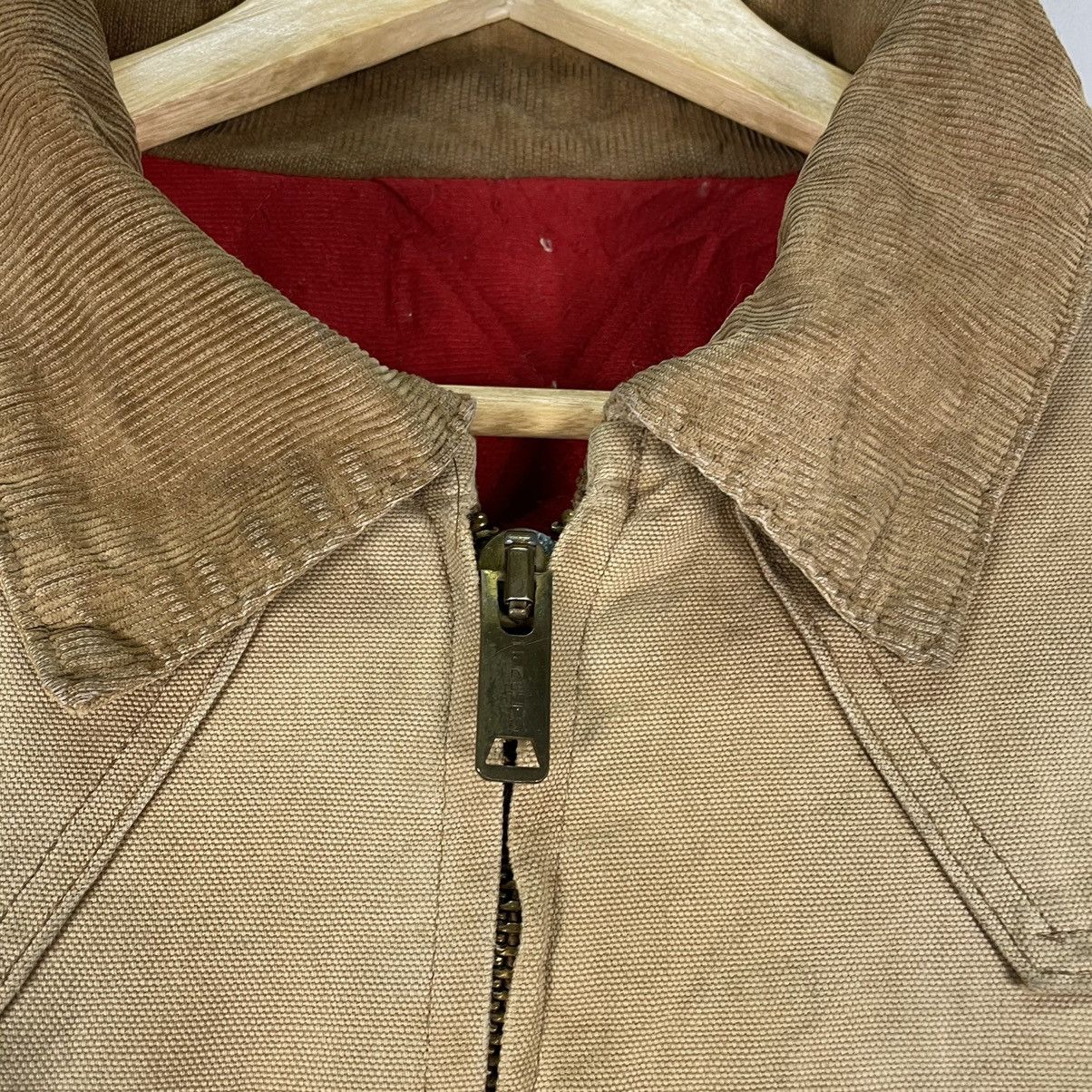 Carhartt × Vintage 🌟CARHARTT Distressed Corduroy Collar Zipper Jacket Size US L / EU 52-54 / 3 - 13 Thumbnail
