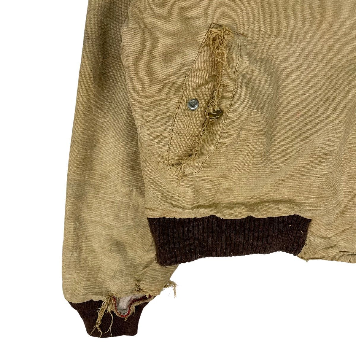 Carhartt × Vintage 🌟CARHARTT Distressed Corduroy Collar Zipper Jacket Size US L / EU 52-54 / 3 - 10 Thumbnail