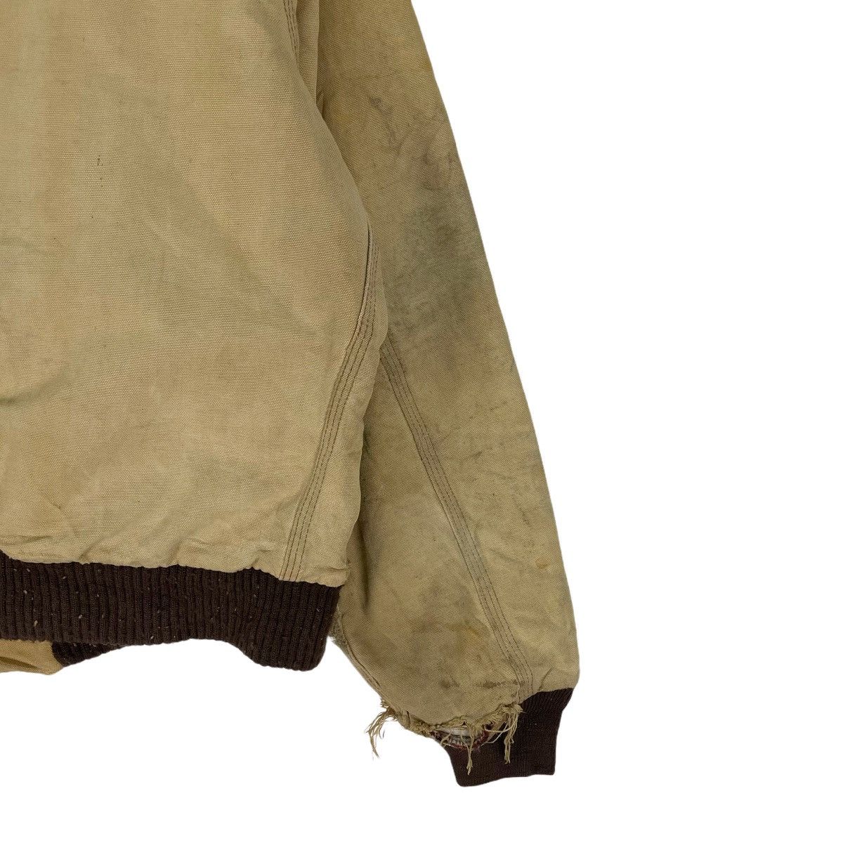 Carhartt × Vintage 🌟CARHARTT Distressed Corduroy Collar Zipper Jacket Size US L / EU 52-54 / 3 - 7 Thumbnail