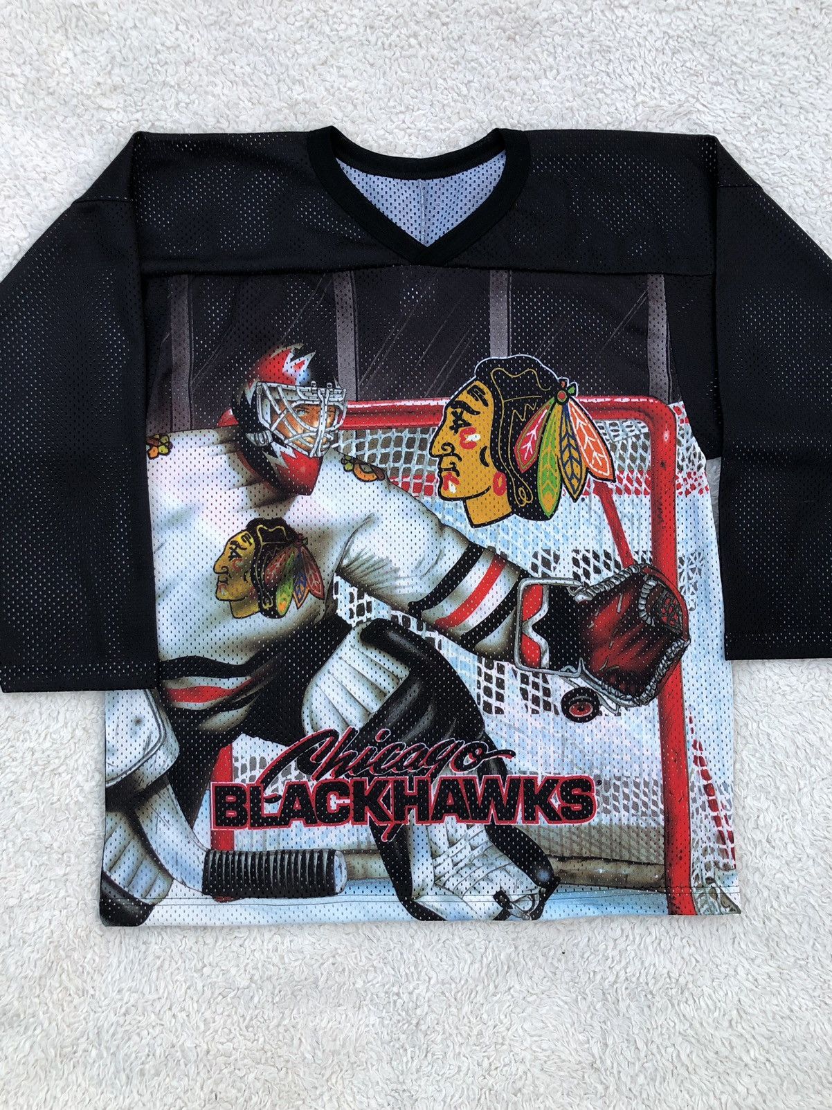 RARE PRINT Chicago BlackHawks vintage 90’s 2x logo