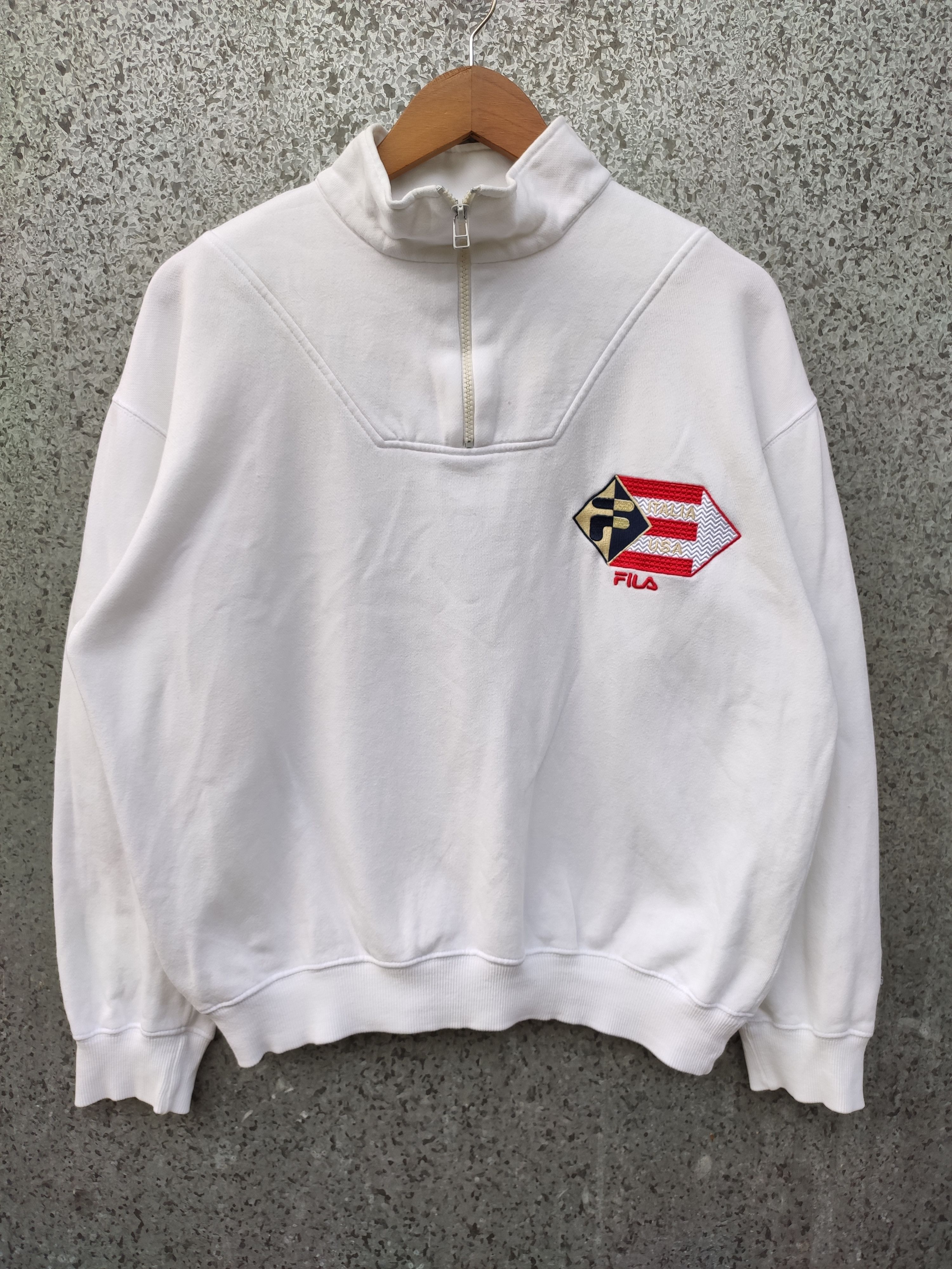 Fila × Vintage Vintage 90s Vintage Fila sweatshirt half zipper Size US M / EU 48-50 / 2 - 1 Thumbnail