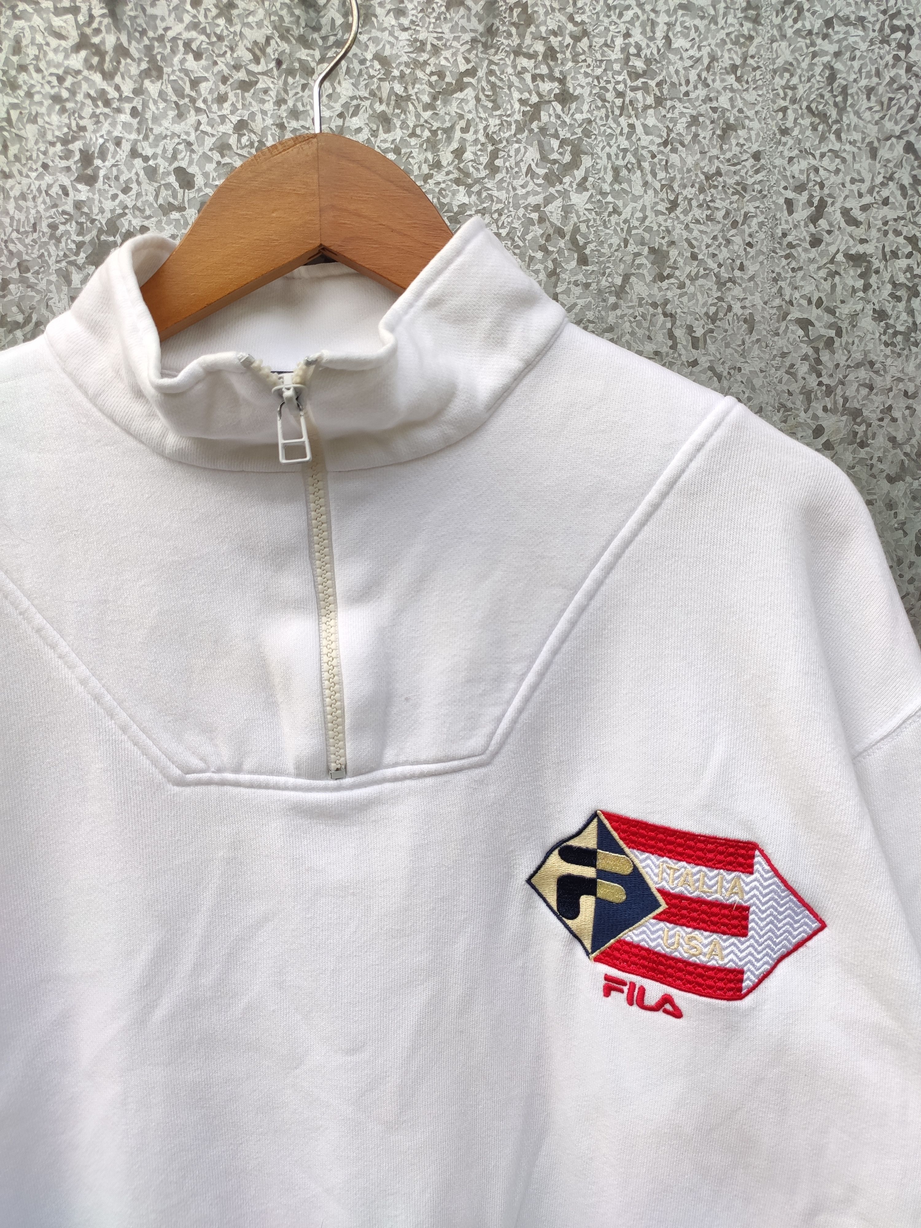 Fila × Vintage Vintage 90s Vintage Fila sweatshirt half zipper Size US M / EU 48-50 / 2 - 2 Thumbnail