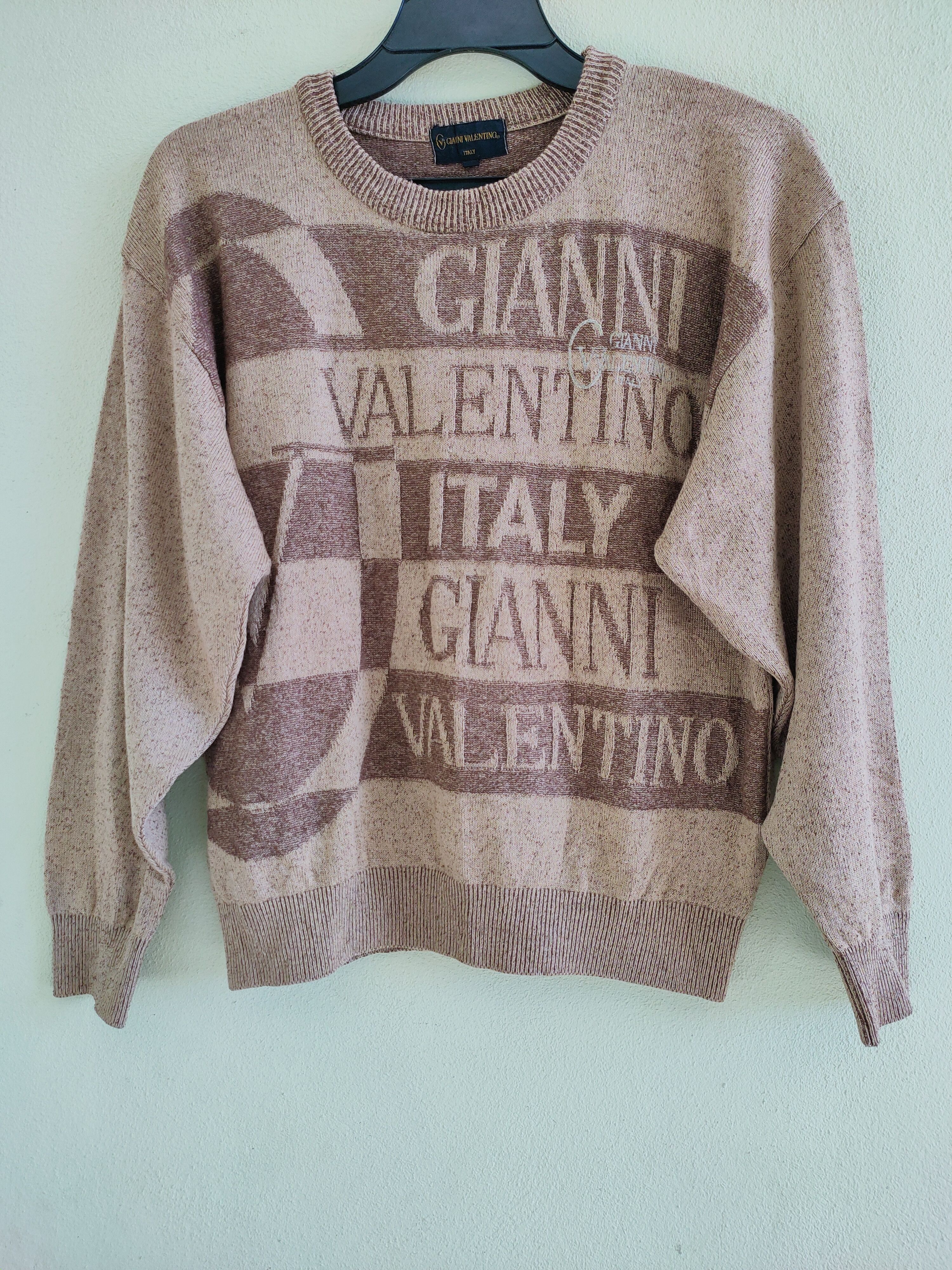 Gianni Valentino × Valentino GIANNI VALENTINO Italy knitwear sweater embroidered logo Size US L / EU 52-54 / 3 - 1 Thumbnail