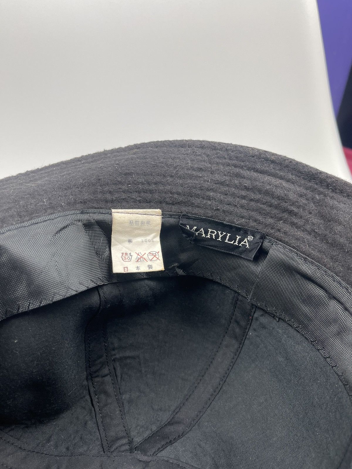 Japanese Brand Marylia black bucket hat Size ONE SIZE - 7 Thumbnail