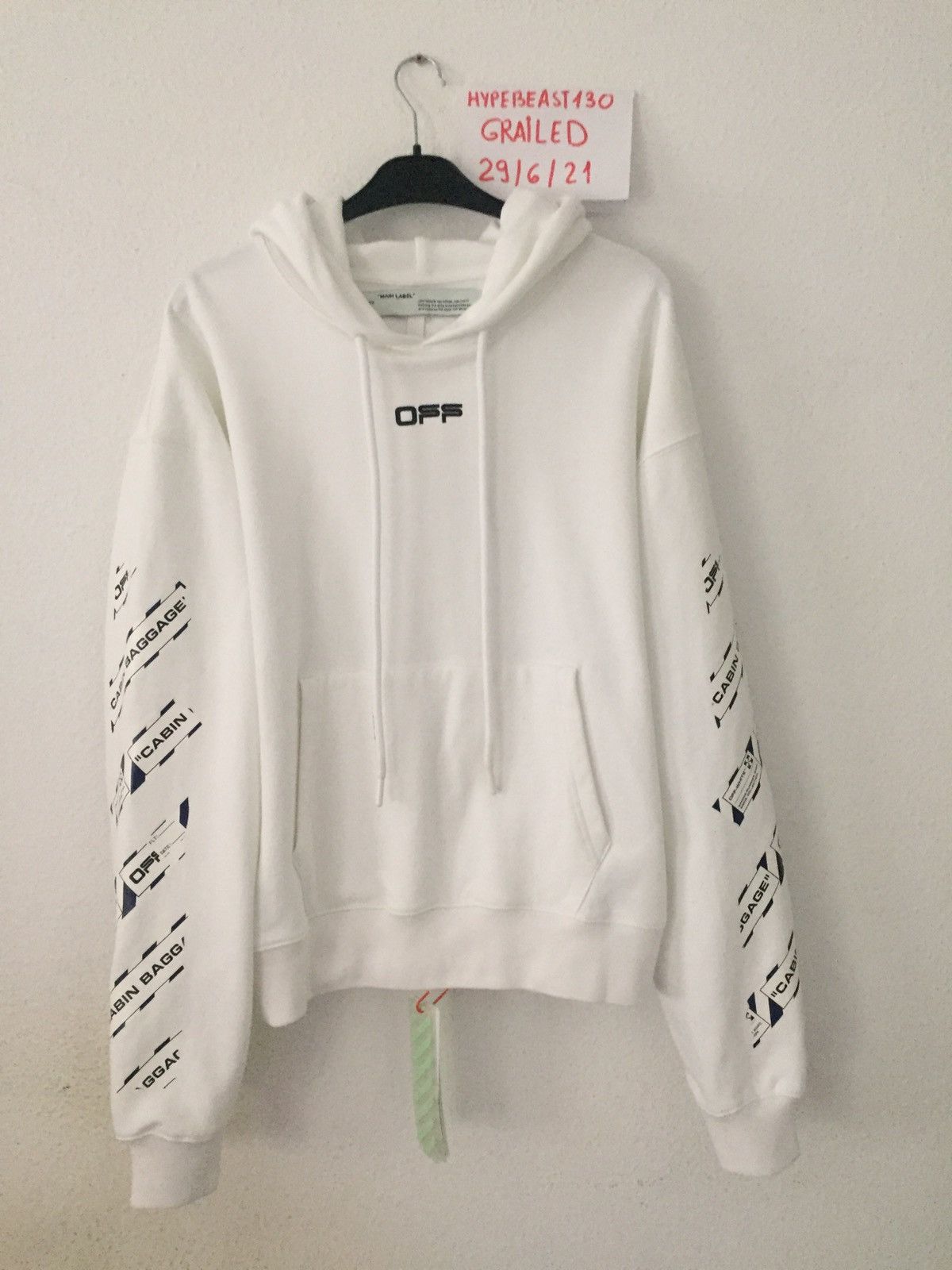 Off White Off white Cabin baggage hoodie Grailed