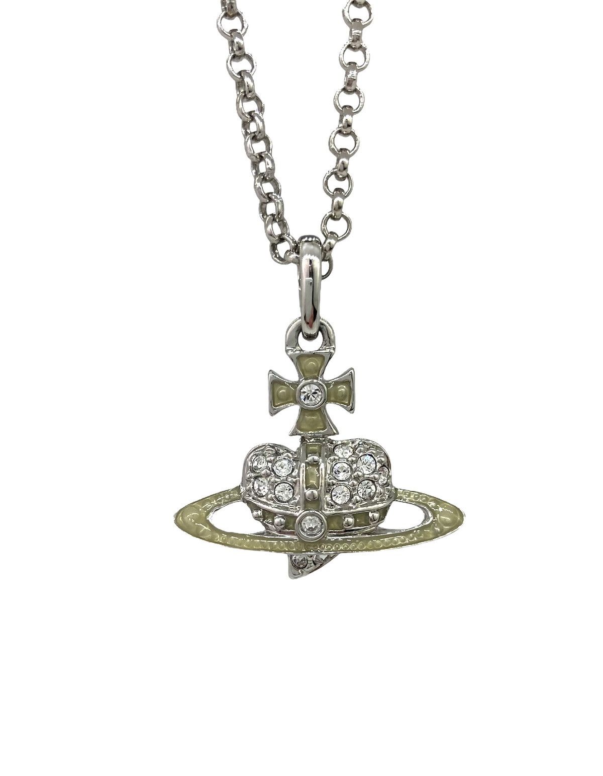 Vivienne Westwood Crystal Heart Orb Necklace Grailed