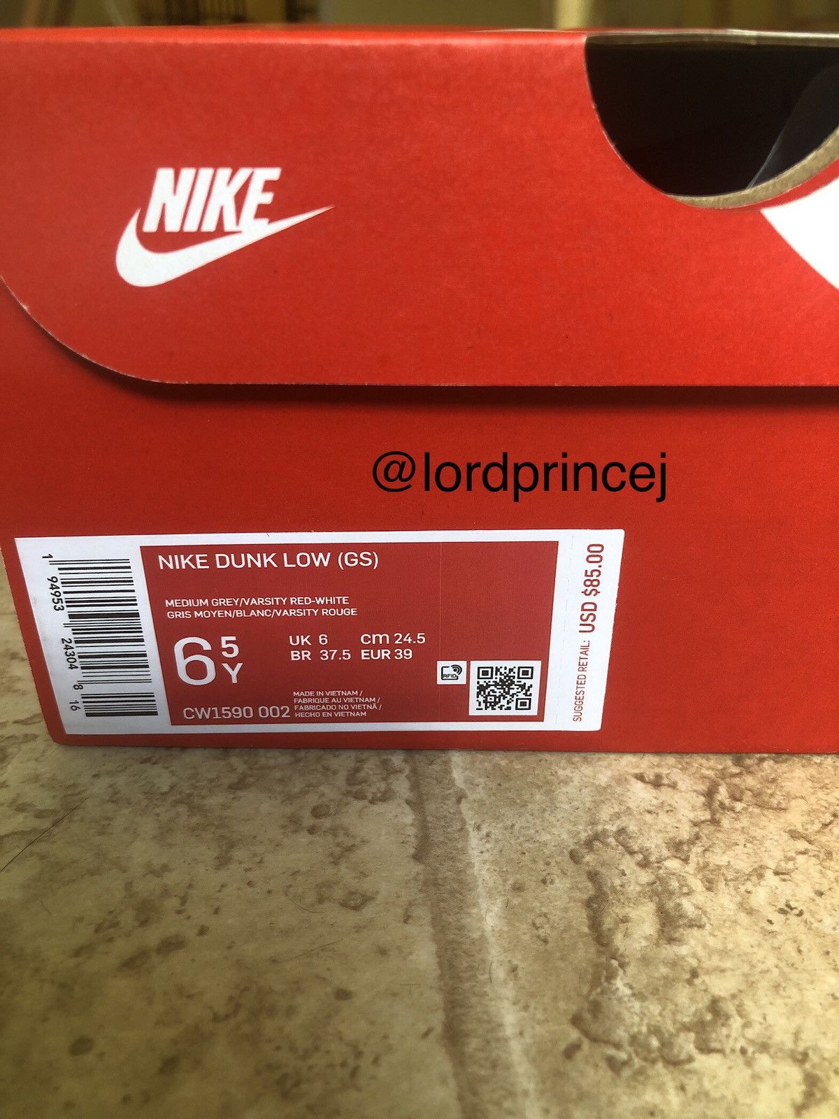 Nike Nike Dunk Low UNLV Size US 6.5 / EU 39-40 - 8 Thumbnail