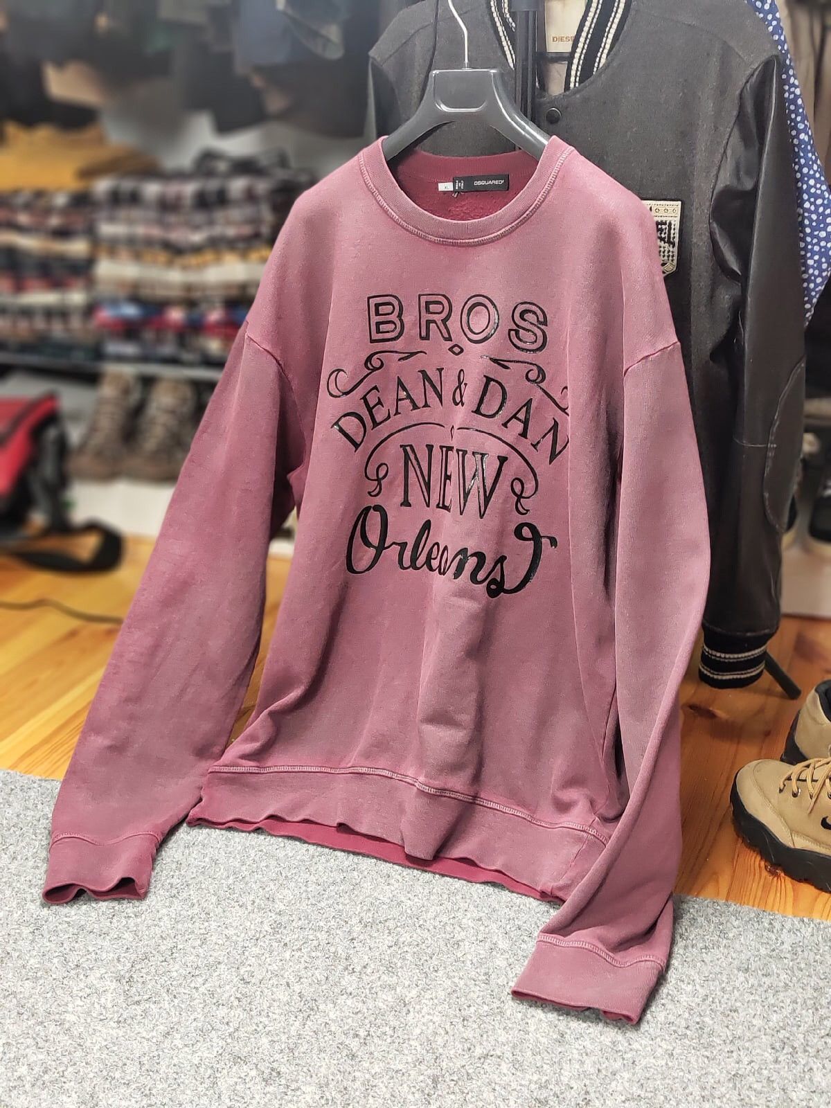 Dsquared2 Vintage Dsquared2 Big logo Bros Garment Dyed sweatshirt Size US XL / EU 56 / 4 - 16 Thumbnail