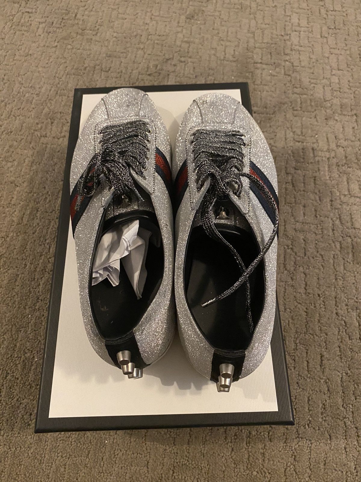 Gucci *NEED GONE*Gucci Glitter Web Low Size US 10 / EU 43 - 3 Thumbnail