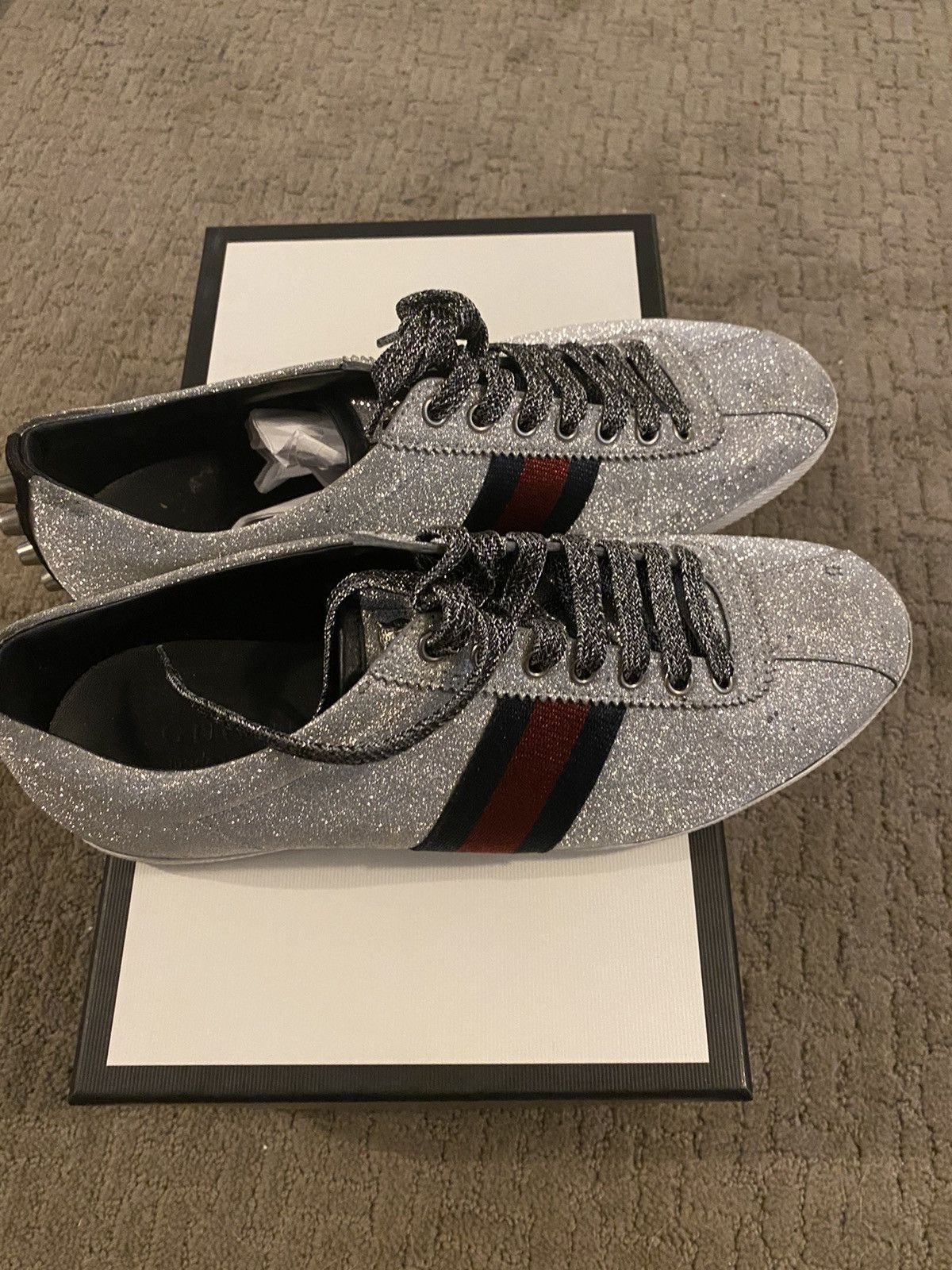 Gucci *NEED GONE*Gucci Glitter Web Low Size US 10 / EU 43 - 1 Thumbnail