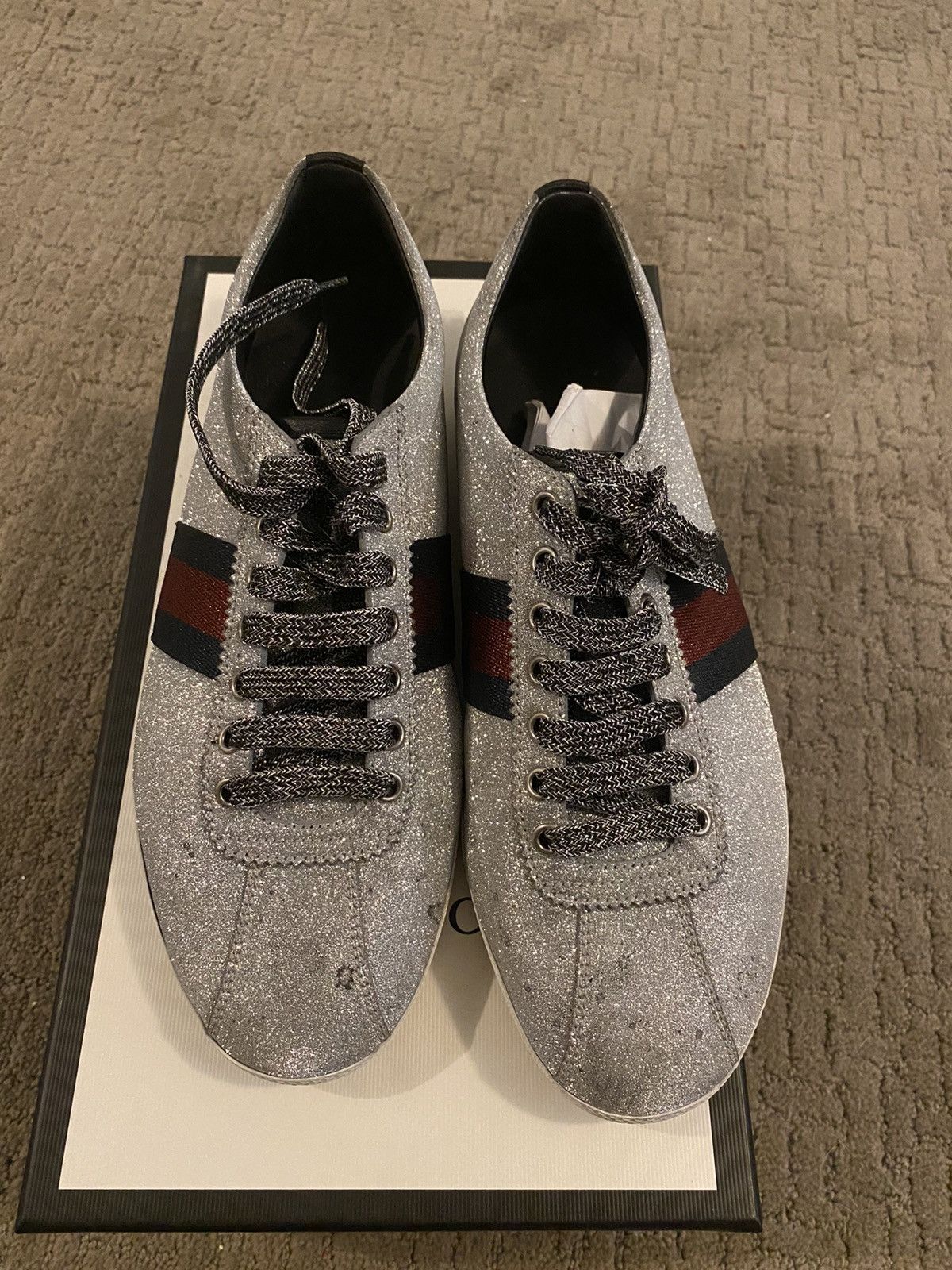 Gucci *NEED GONE*Gucci Glitter Web Low Size US 10 / EU 43 - 4 Thumbnail