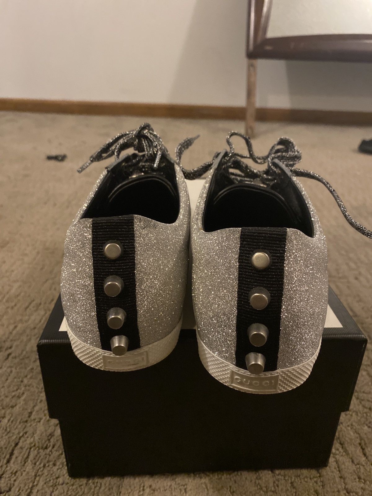 Gucci *NEED GONE*Gucci Glitter Web Low Size US 10 / EU 43 - 6 Thumbnail