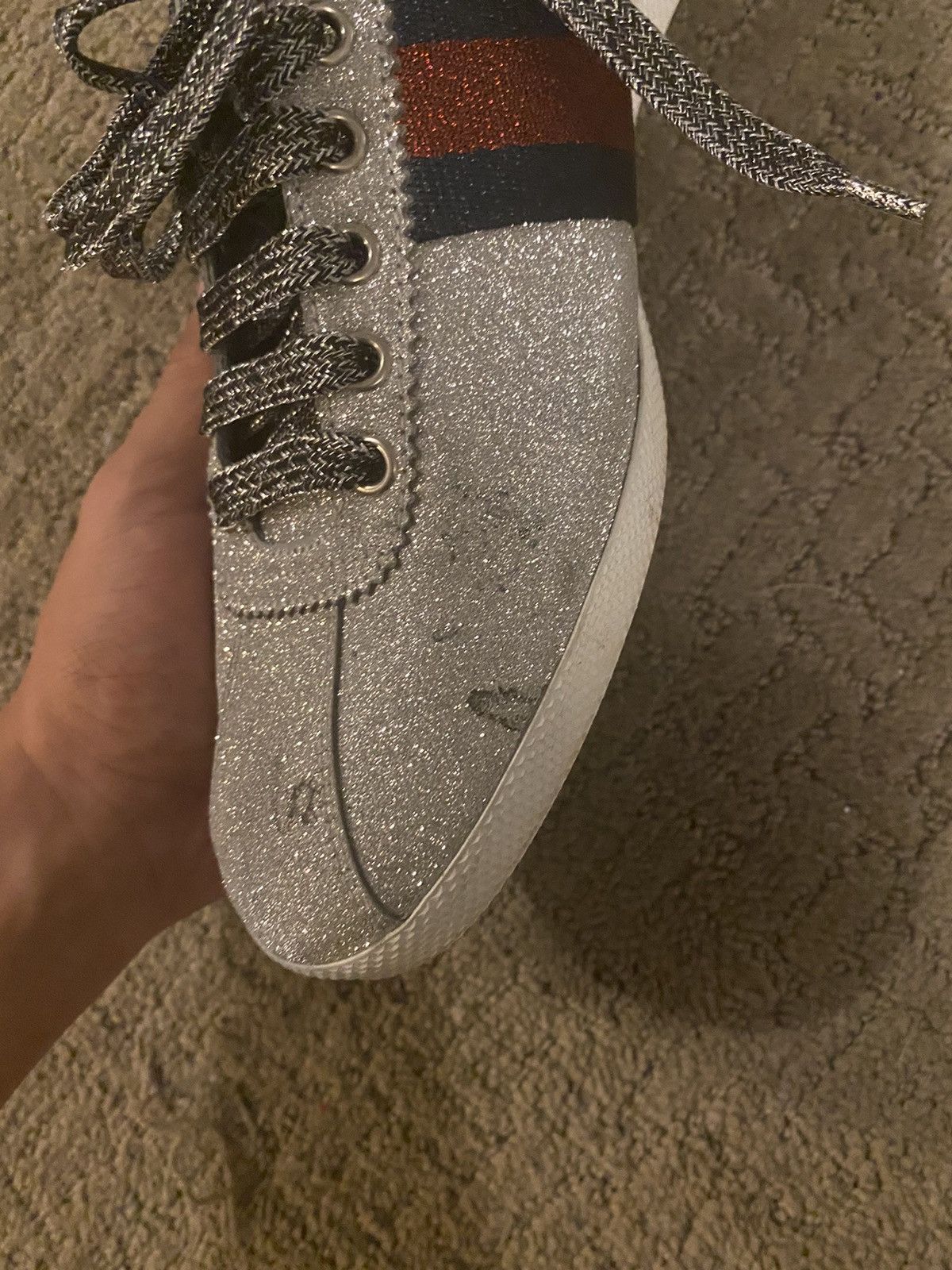 Gucci *NEED GONE*Gucci Glitter Web Low Size US 10 / EU 43 - 12 Thumbnail