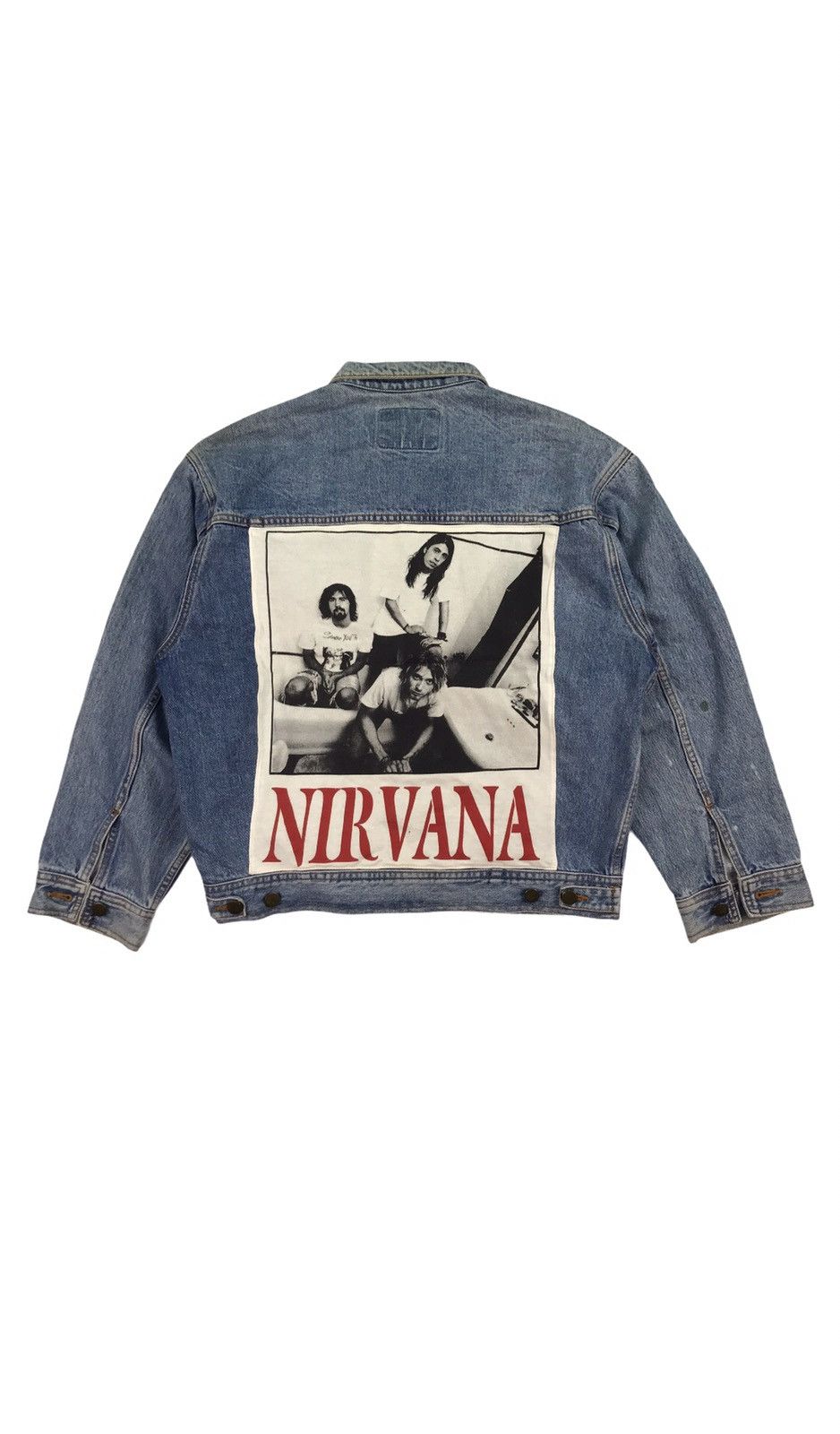 Nirvana Rare custom Vintage NIRVANA on denim jeans jacket Size US M / EU 48-50 / 2 - 1 Thumbnail