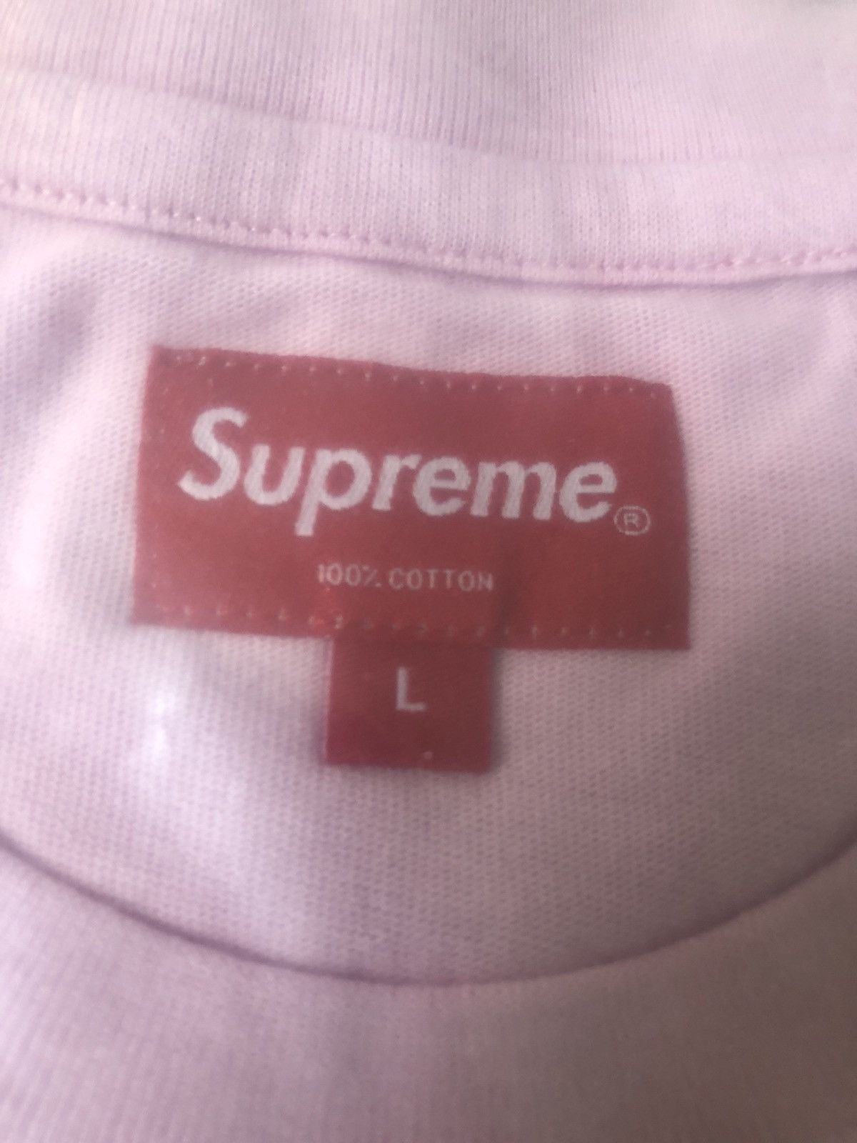 Supreme Supreme Old English Rhinestone S/S Light Pink Top