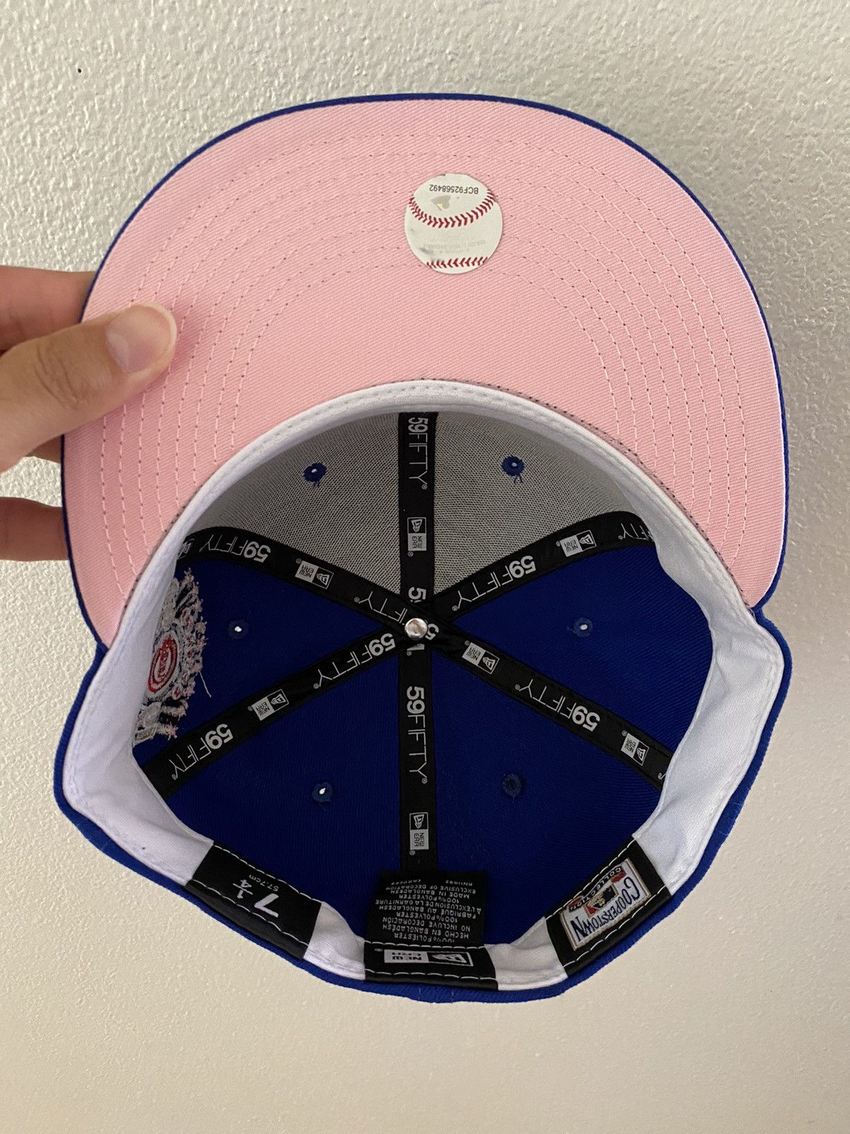 Sneakertown Exclusive New online Era 59Fifty Chicago Cubs 1990 ASG Mocha Pink UV 7 1/8