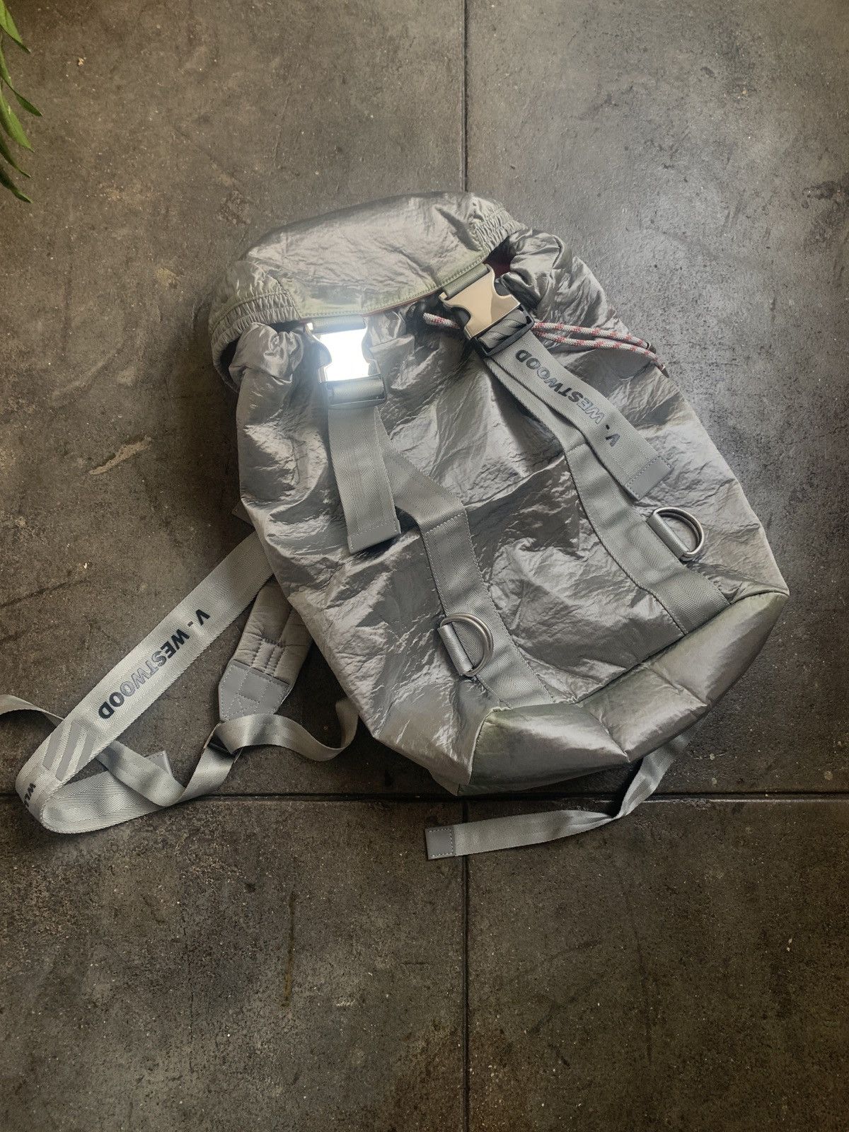 Vivienne Westwood Parachute vivienne Westwood backpack silver and orange Grailed
