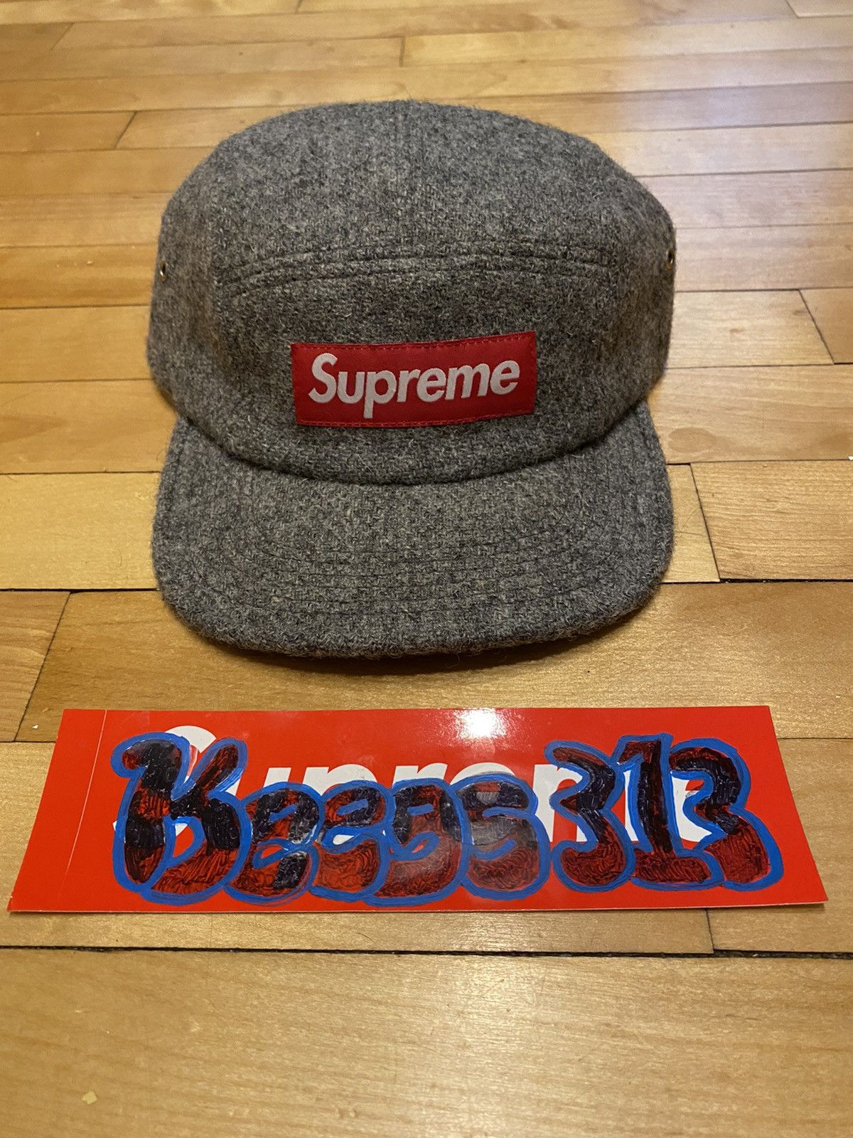 Supreme Supreme x Harris tweed camp wool 5 panel hat | Grailed