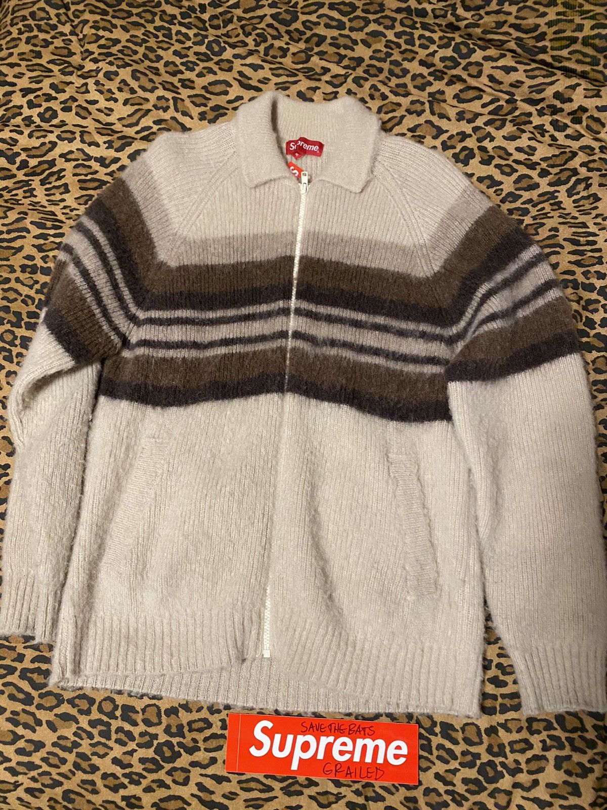 Supreme Brushed Wool Zip Up Sweater | Grailed