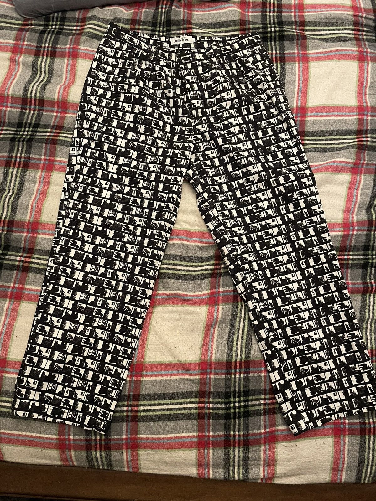 image of Fucking Awesome Fa All Over Print Pants in White, Men's (Size 34)
